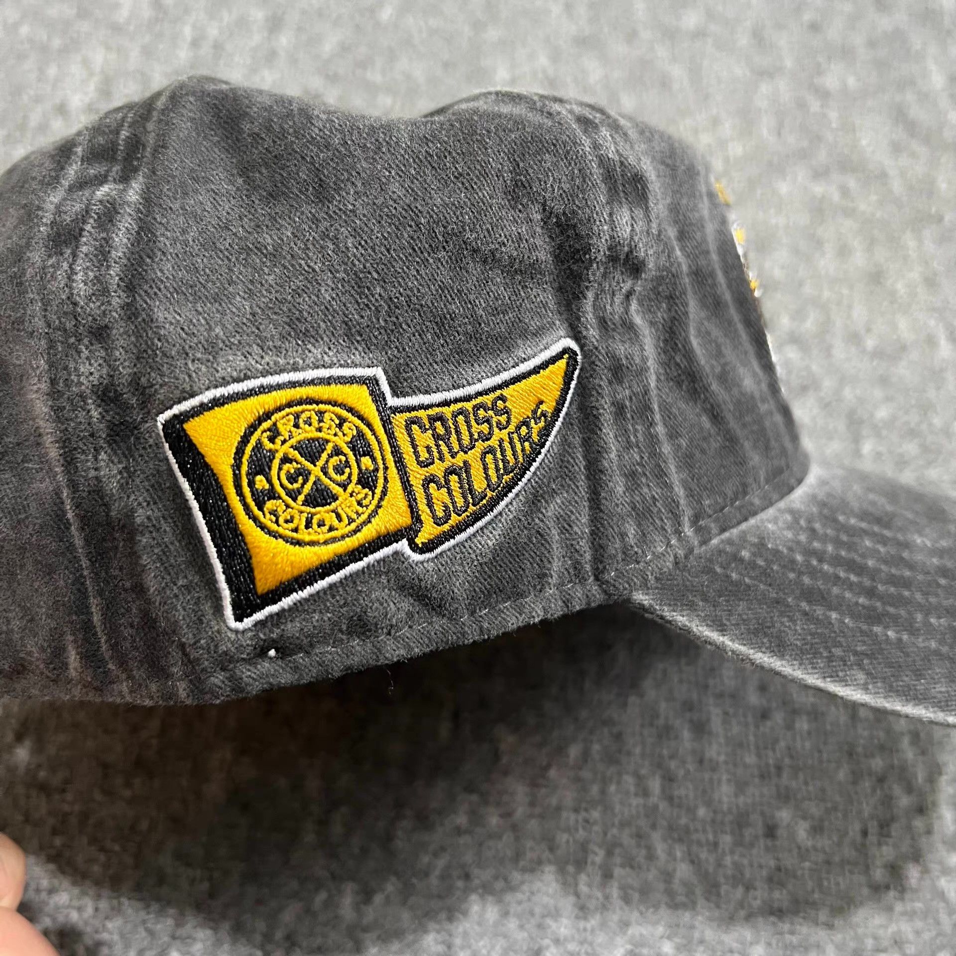 Cross Colours CrossColoursWashedVintageCurved Brim Baseball Cap Visor Q7 Size ONE SIZE - 9 Thumbnail