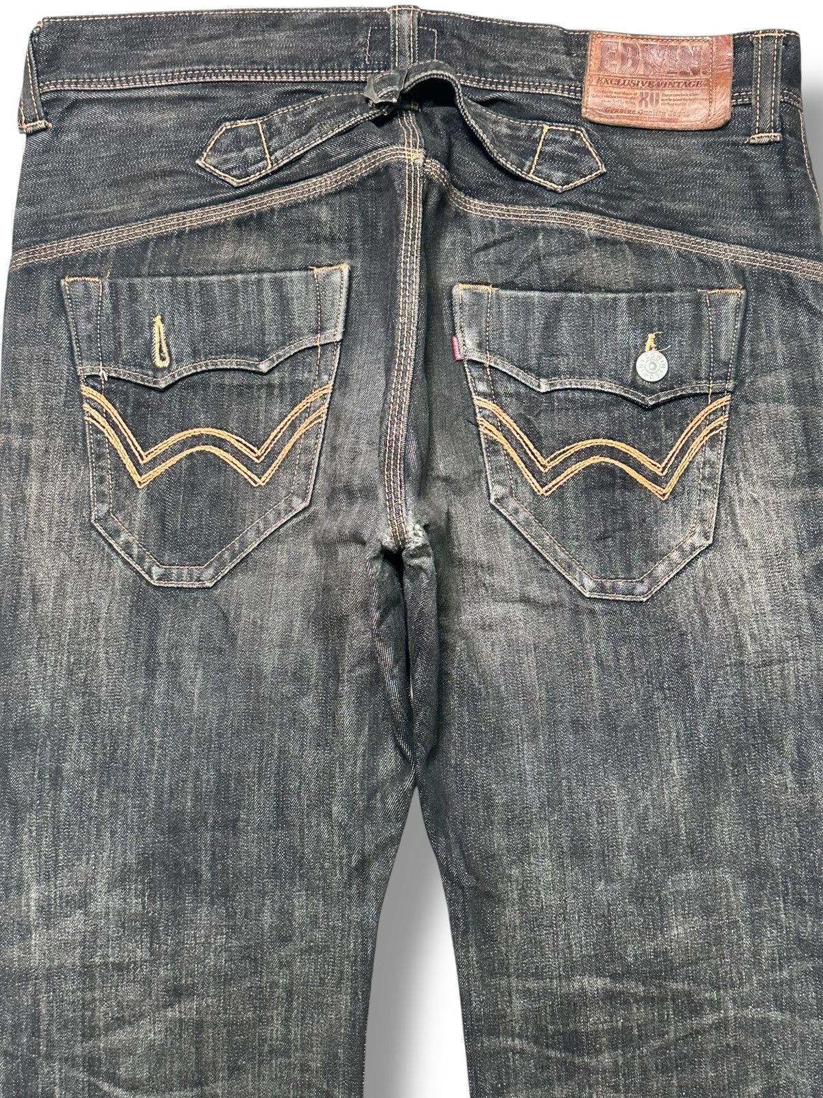Edwin Edwin Exclusive Vintage Straight Leg Buckleback With Faded Size US 39 - 4 Thumbnail
