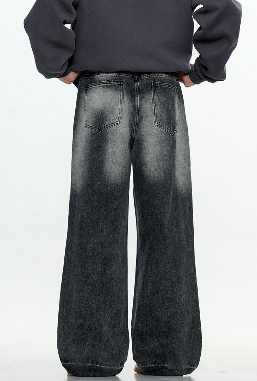 Japanese Brand × Jean American retro washed gradient distressed straight jeans Size US 32 / EU 48 - 5 Thumbnail