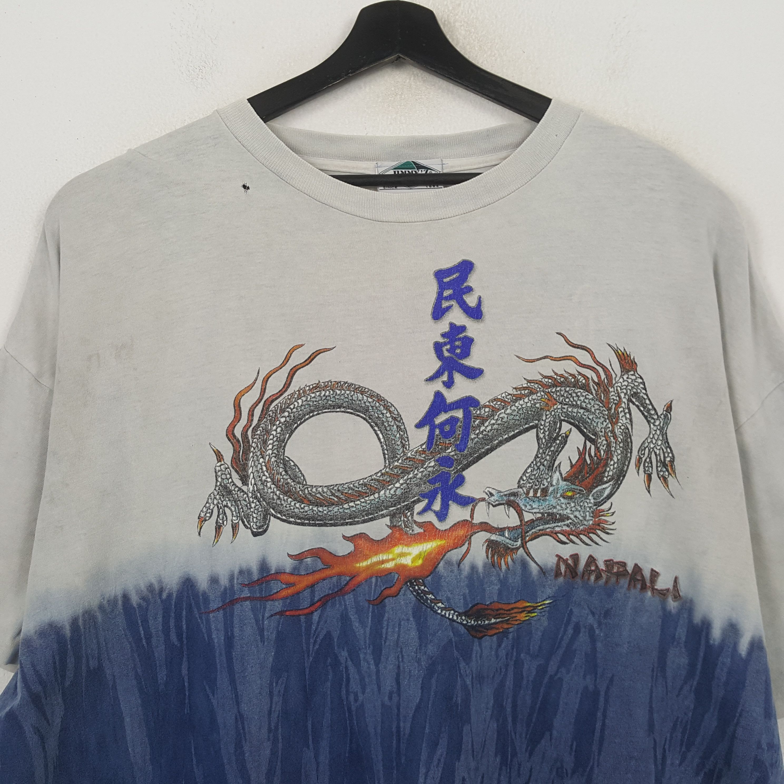Vintage Jimmy'z Napali Dragon Design Skateboard Style Tshirt RR25 Size US XXL / EU 58 / 5 - 2 Thumbnail