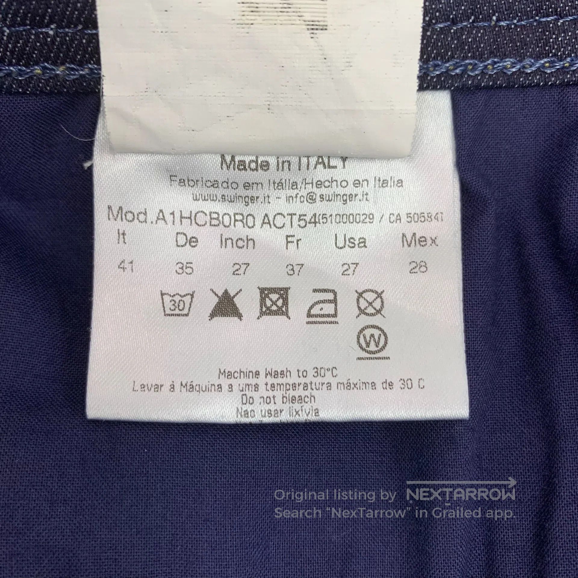 Versace Versace Dark blue cotton casual denim long pants| Size US 27 - 9 Thumbnail