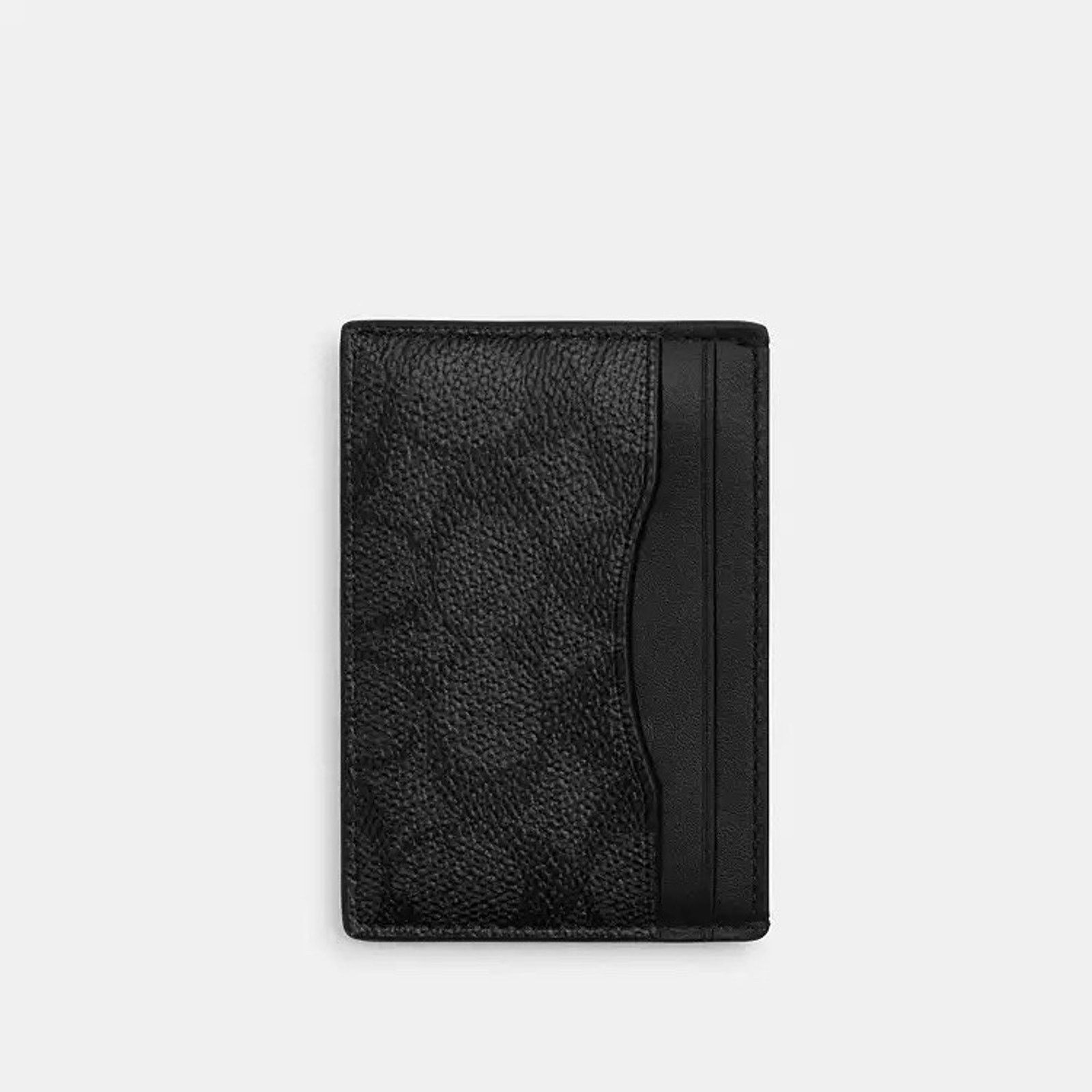 Coach NWT Coach Card Case With Money Clip CCF98 Charcoal/Black Size ONE SIZE - 5 Thumbnail
