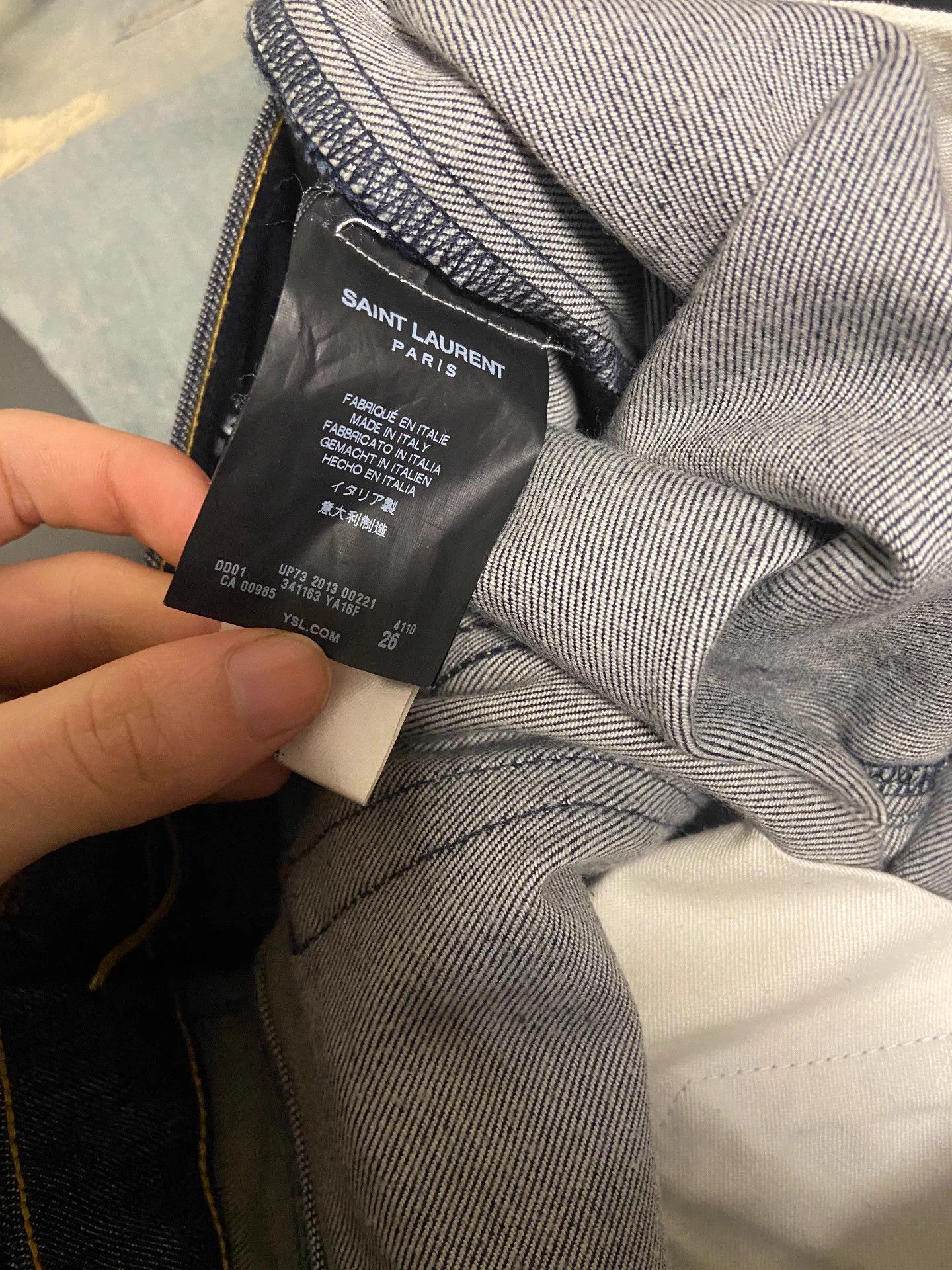 Saint Laurent Paris SAINT LAURENT SLP 2013FW Bright Blue Women's 26 Jeans Size 26" / US 2 / IT 38 - 5 Thumbnail
