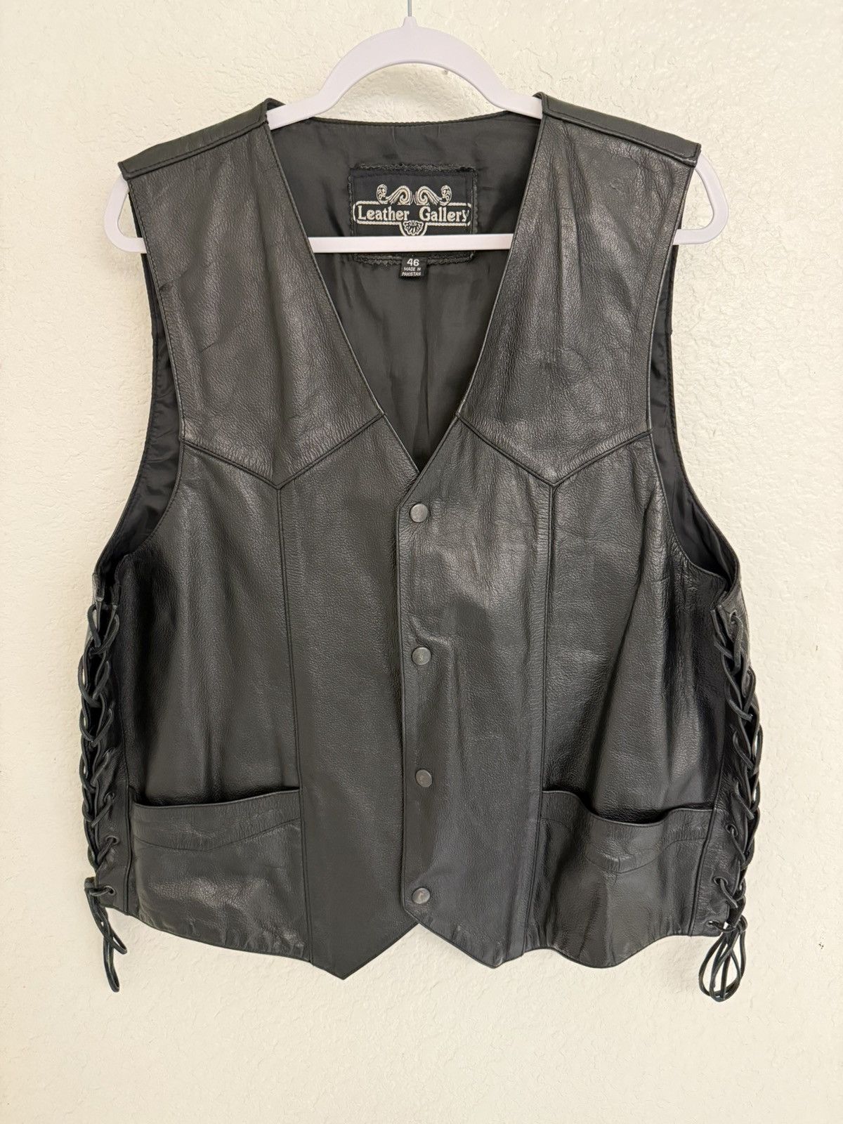 Leather × Vintage Genuine Leather Vest (LEATHER GALLERY) Size US XXL / EU 58 / 5 - 1 Thumbnail