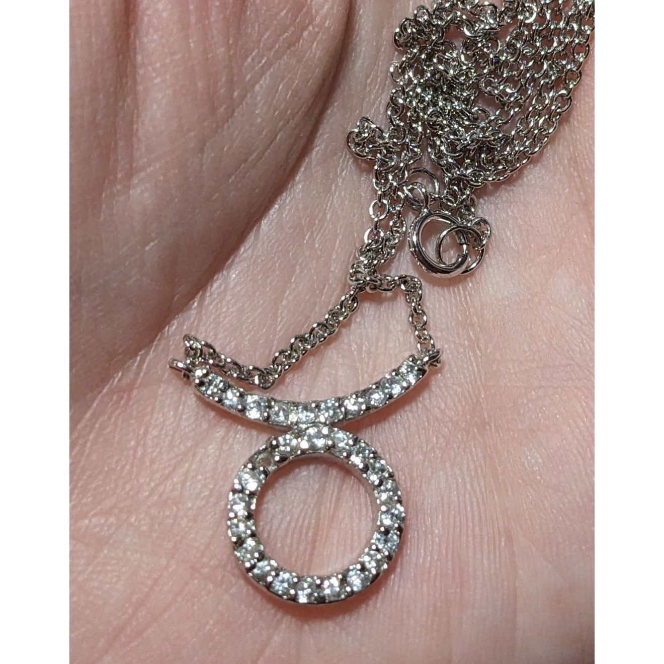 Other Sterling Silver Gemmed Taurus Pendant Necklace Size ONE SIZE - 10 Thumbnail