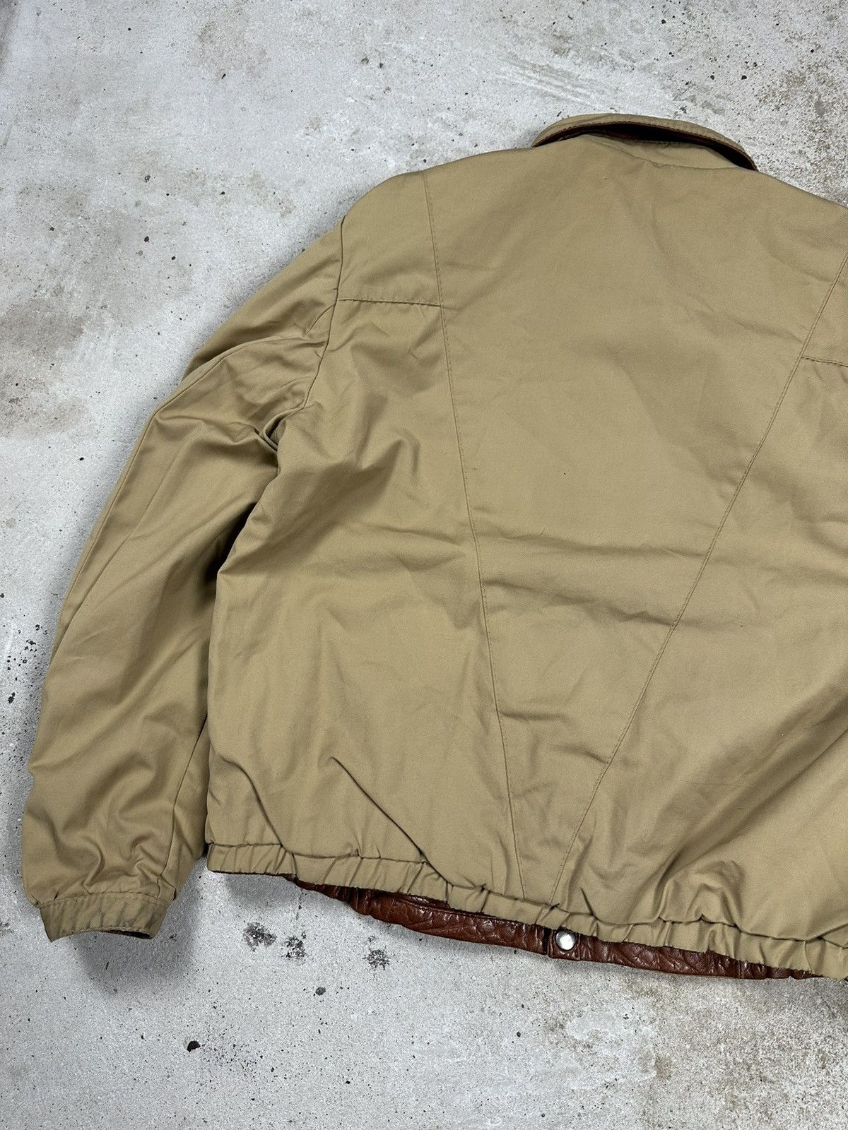 Vintage Vintage 90s Brown Leather Reversible Rare Bomber Jacket Size US L / EU 52-54 / 3 - 19 Thumbnail