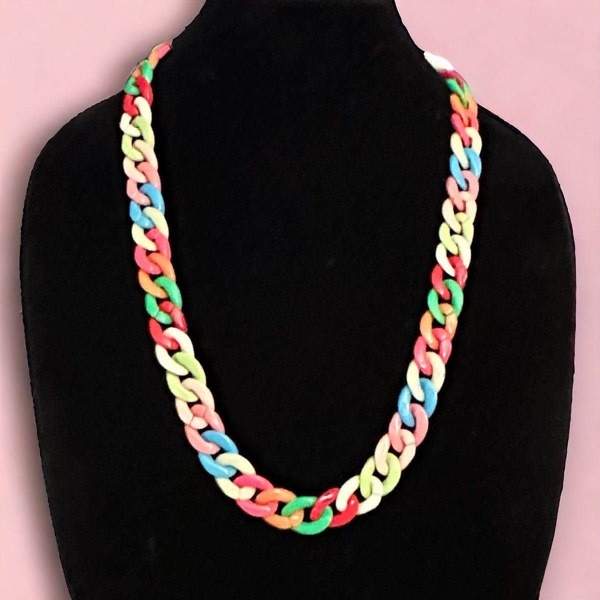 Other Multicolor acrylic link necklace Size ONE SIZE - 1 Thumbnail