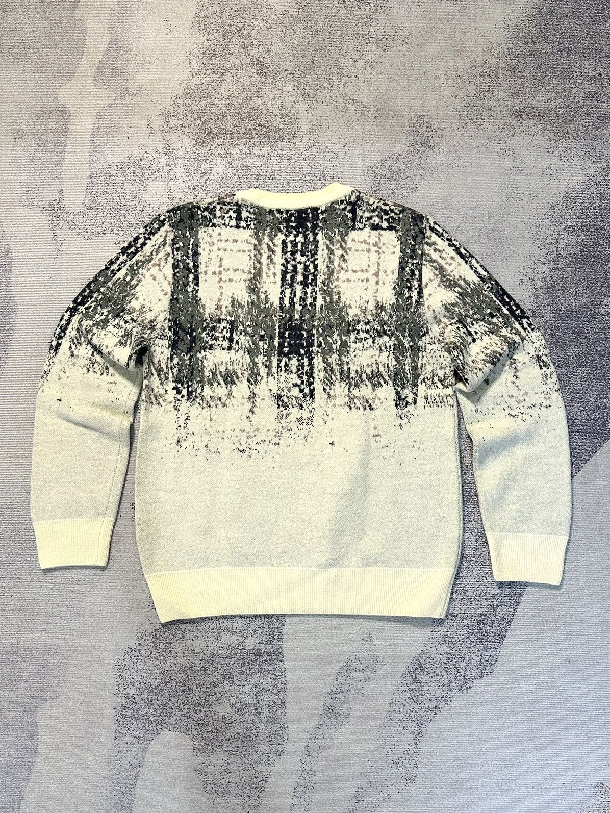 If Six Was Nine Vintage TI Knitwear Splattered Longsleeve T-Shirts Size US M / EU 48-50 / 2 - 6 Thumbnail