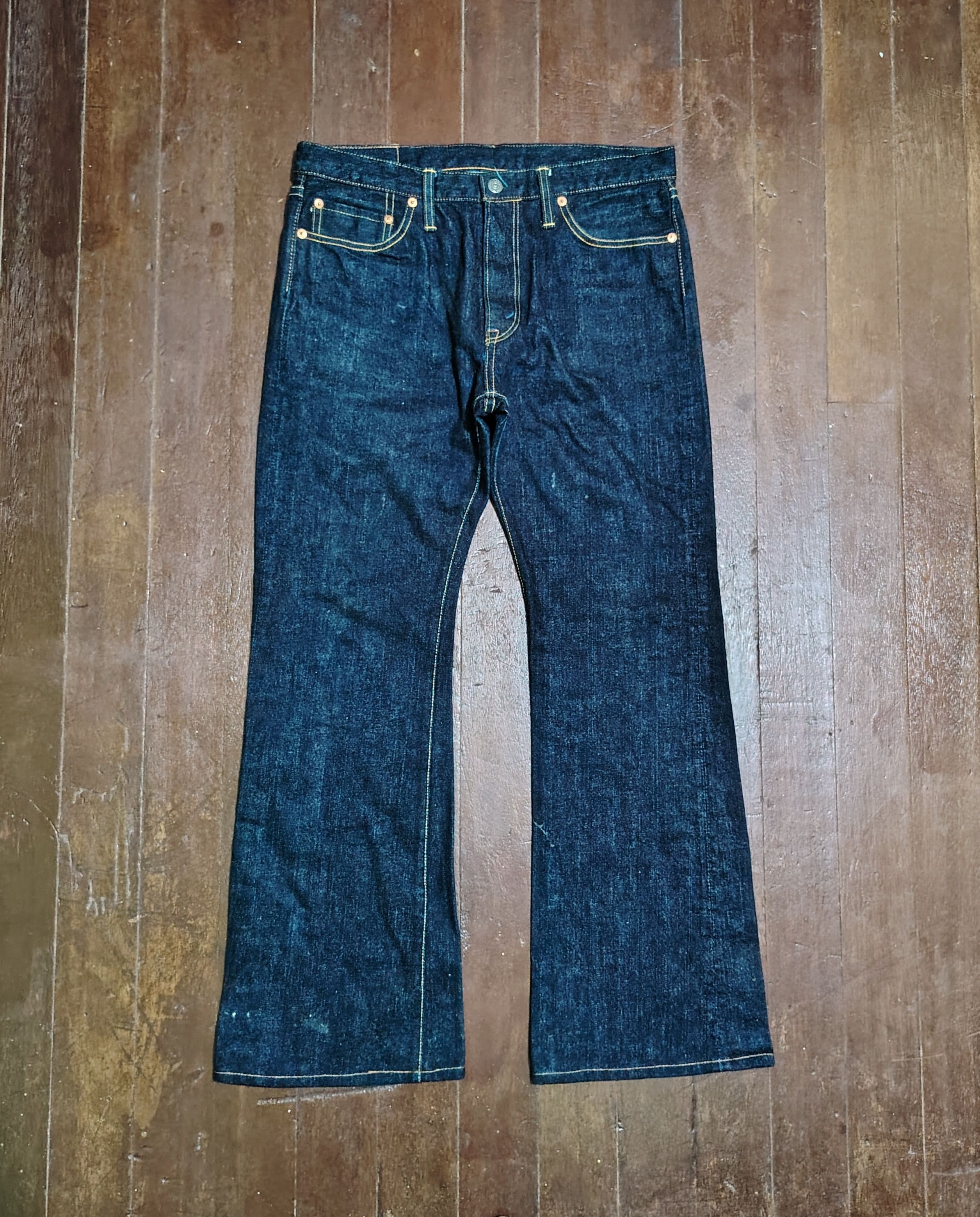 The Flat Head THE FLAT HEAD - 3007Z - Flared Denim Jeans Size US 32 / EU 48 - 1 Thumbnail