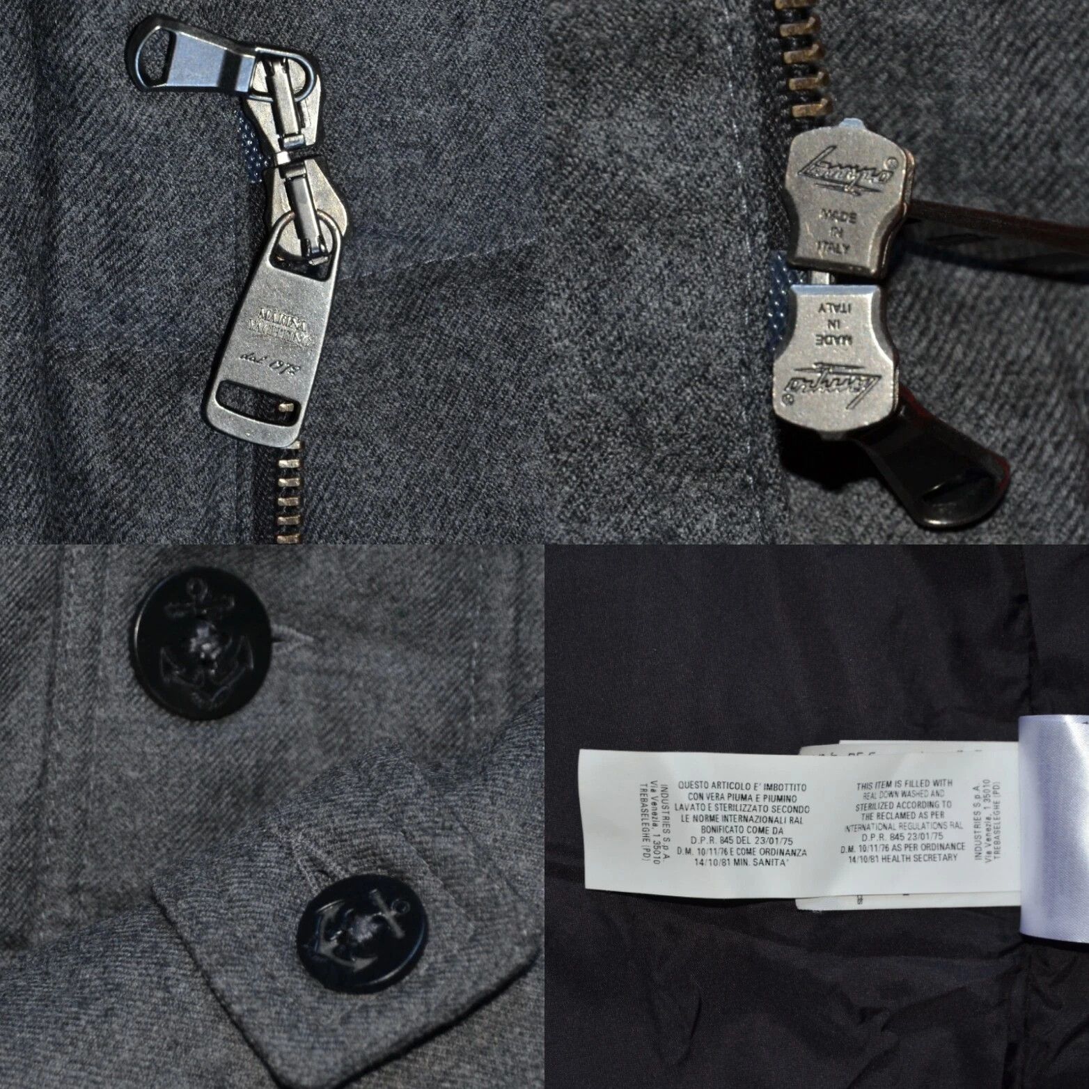 Other MARINA YACHTING MAN GREY QUILTED DOWN PADDED JACKET SIZE 48 Size US M / EU 48-50 / 2 - 21 Thumbnail