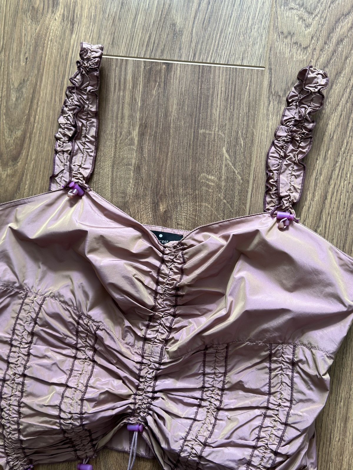 Beauty Beast × If Six Was Nine × Vintage Vintage Nylon Peach Adjustable Tank-Top Size M / US 6-8 / IT 42-44 - 3 Thumbnail