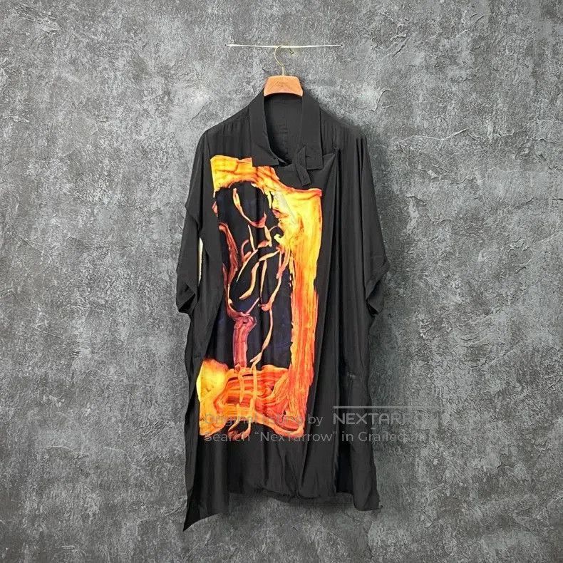 Yohji Yamamoto Yohji Yamamoto Silk Printed Shirt. Size US XS / EU 42 / 0 - 1 Thumbnail