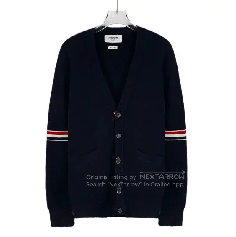Thom Browne Thom Browne Navy Cotton Women's Cardigan 0089. Size M / US 6-8 / IT 42-44 - 1 Thumbnail