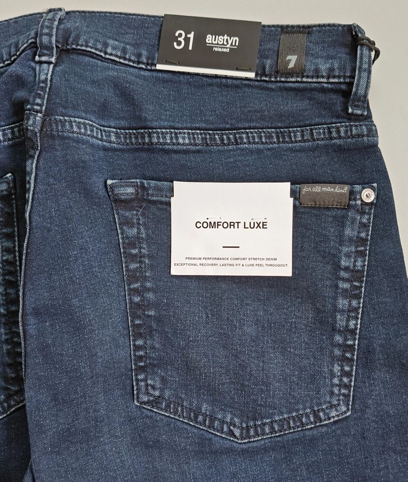 7 For All Mankind 7 For All ManKind Austyn River Water Straight Jeans T / 6061 Size US 31 - 10 Thumbnail