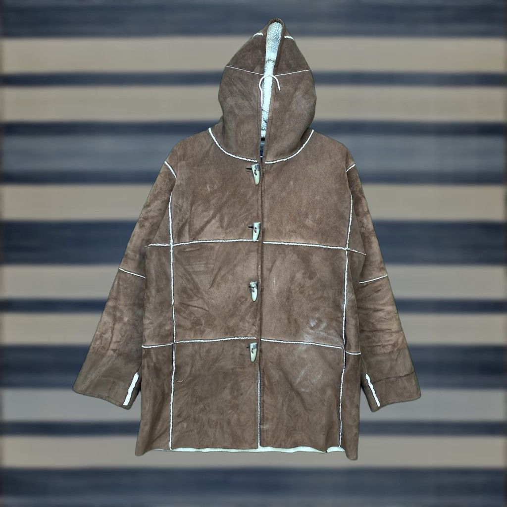 Ralph Lauren Ralph Lauren Jacket Womens Medium Faux Suede Sheerling Brown 90s Lobster Claw Zipper Western Coat Long Sleeve Size M / US 6-8 / IT 42-44 - 1 Thumbnail