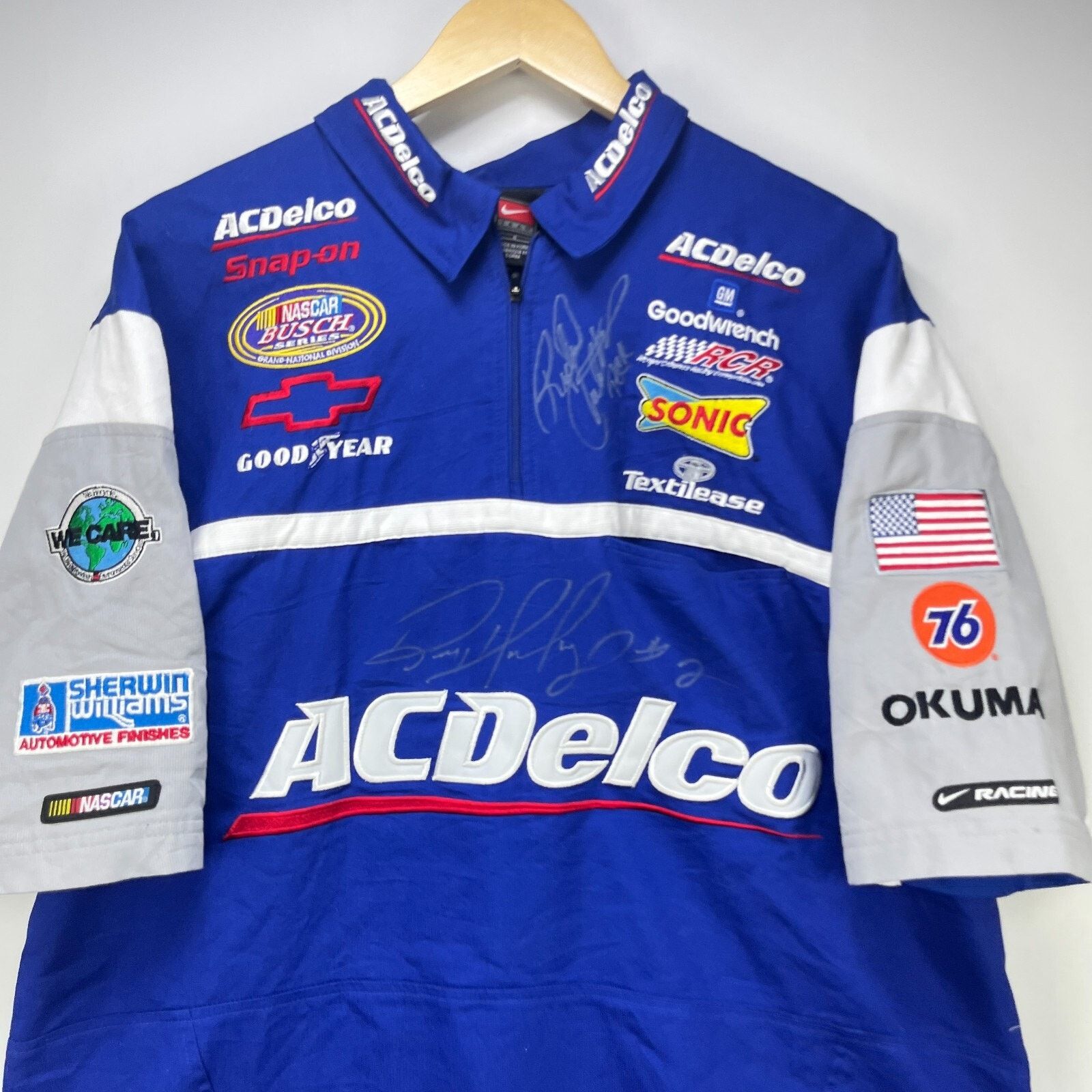 Nike × Vintage Vintage Nike NASCAR RonHornaday Signed Large ACDelco Richard Size US L / EU 52-54 / 3 - 2 Thumbnail