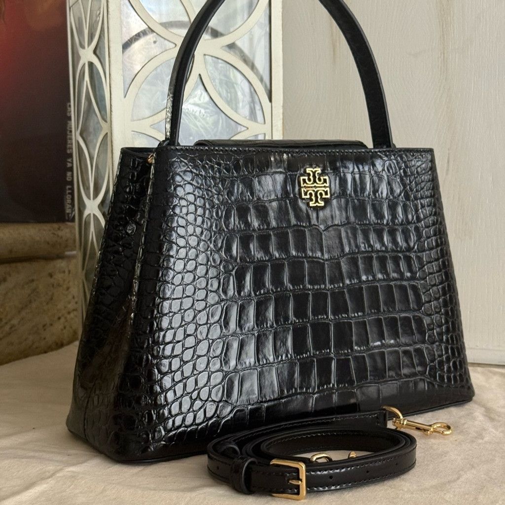 Tory Burch New 850!+ Tory Burch Britten Embossed Small Satchel/Crossbod Size ONE SIZE - 3 Thumbnail