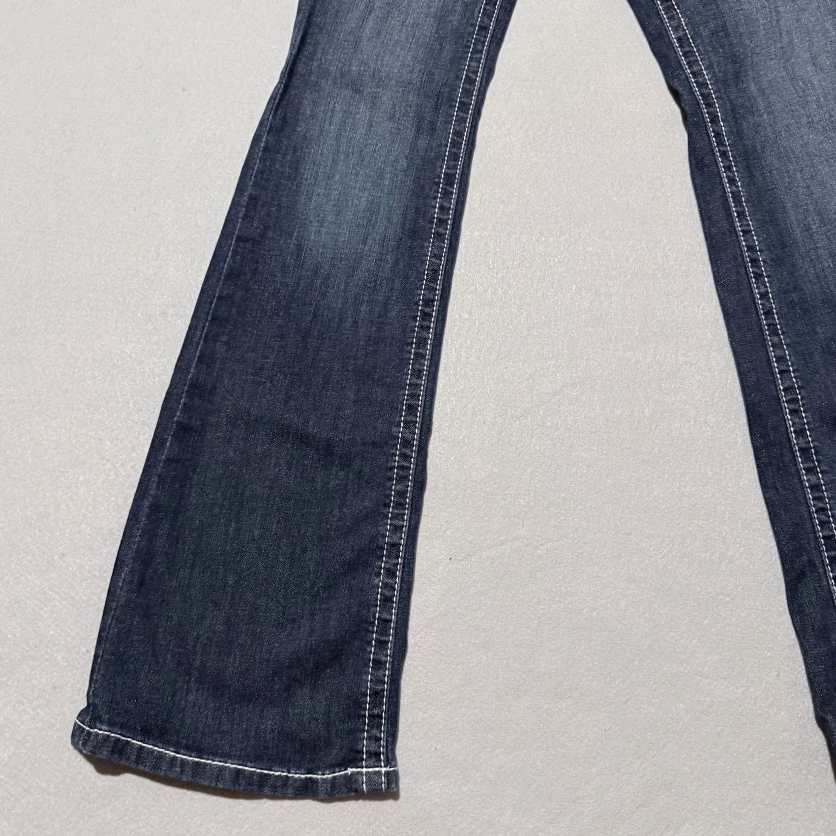 Ariat Ariat Jeans Blue Bootcut 26x31 Womens Low Rise Denim Jeans - 5-Pocket, Dark Wash, Button Zip, Regular Rise, City Cowboys & Western Womens Size 26" / US 2 / IT 38 - 5 Thumbnail