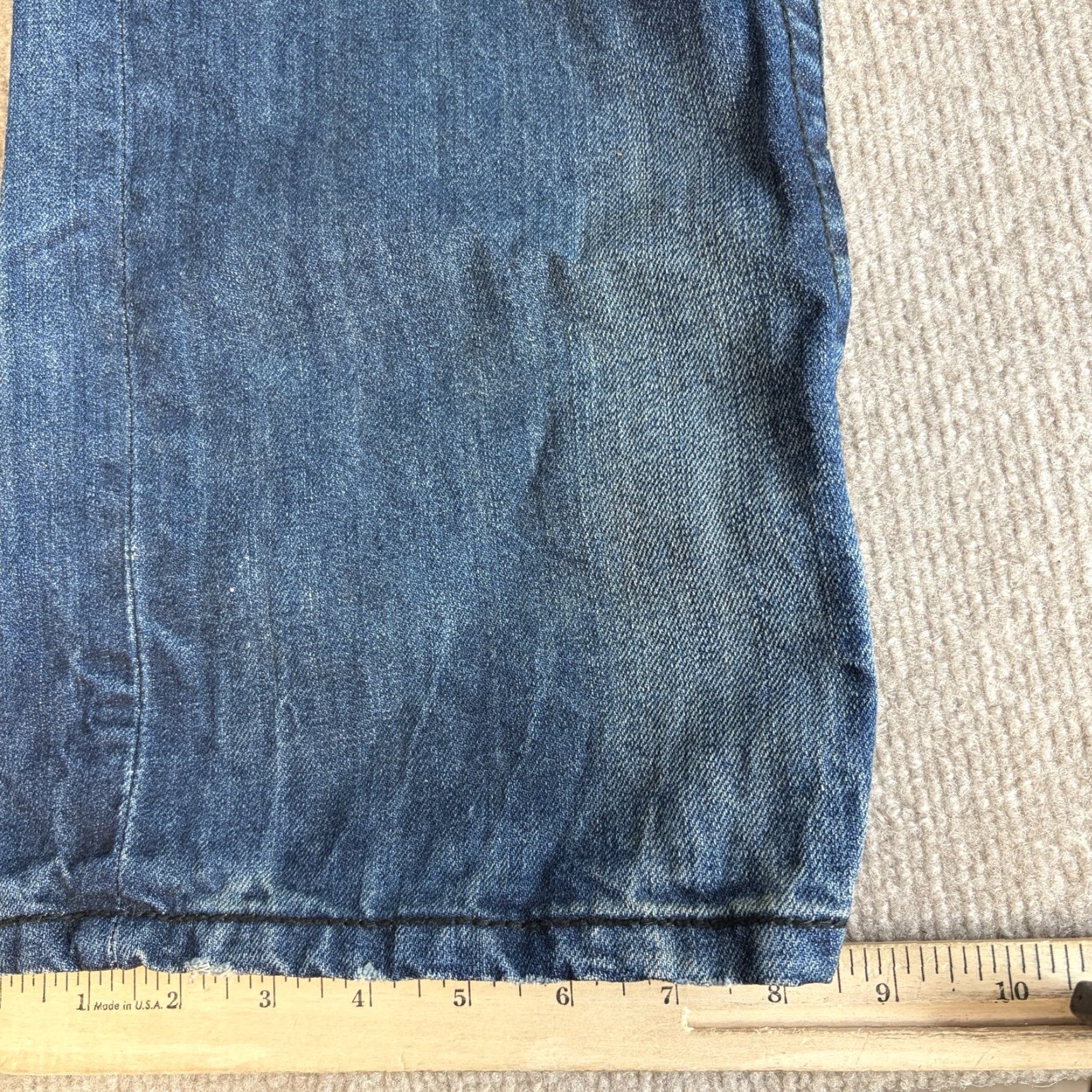 Vintage Rock Revival Jeans Mens 38 x 32 Blue Distressed 100% Cotton Jax Denim 5-Pocket Straight Inseam 32.0 Size US 38 / EU 54 - 4 Thumbnail