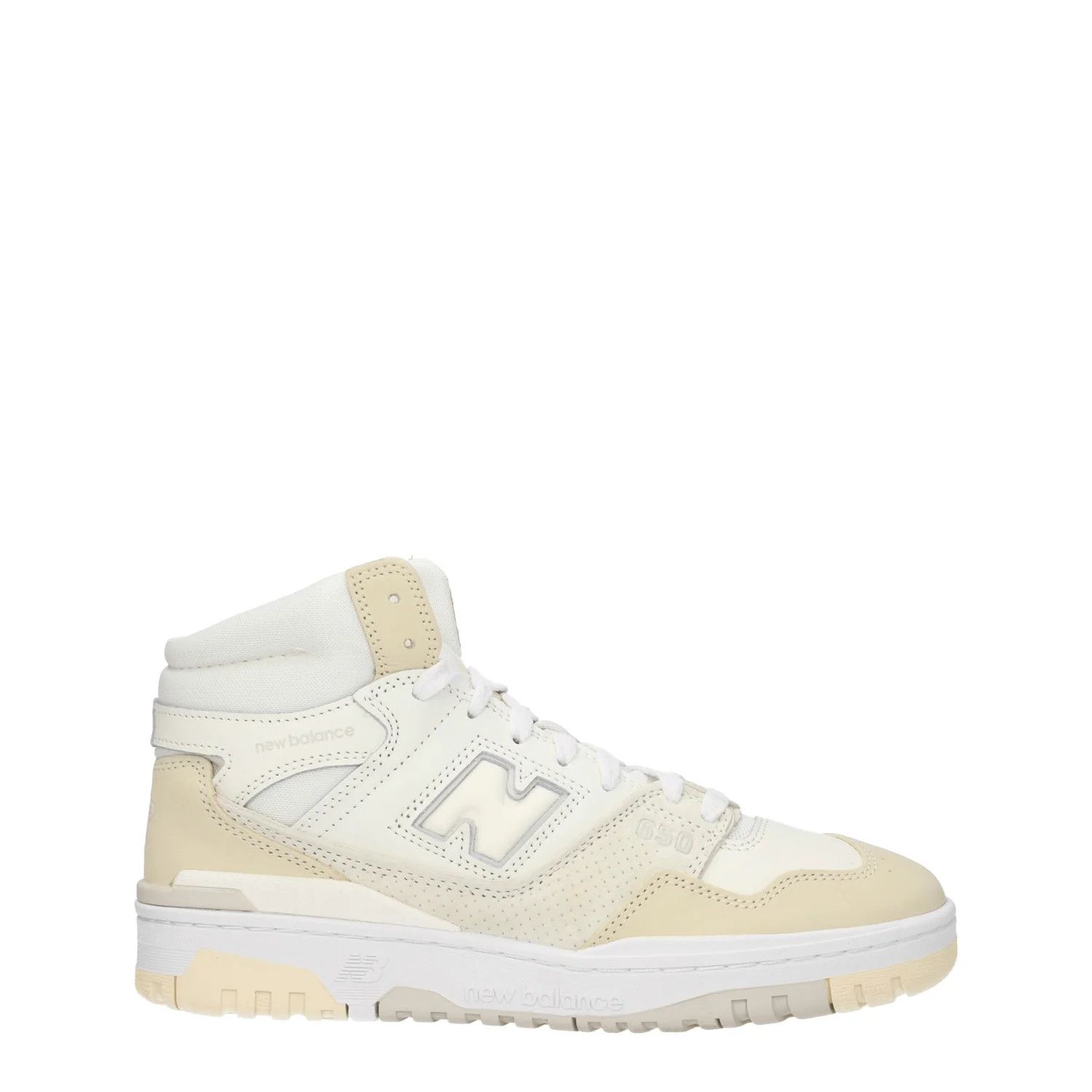 New Balance ob1o1e0925 Leather Hi-Top Sneakers in White/Hickory Size US 12 / EU 45 - 1 Thumbnail