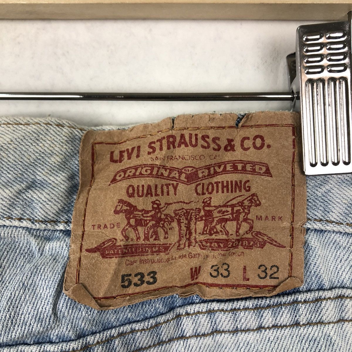Levi's VINTAGE LEVI’S LOT 503 DISTRESSED DENIM STRAIGHT CUT Size US 31 - 9 Thumbnail