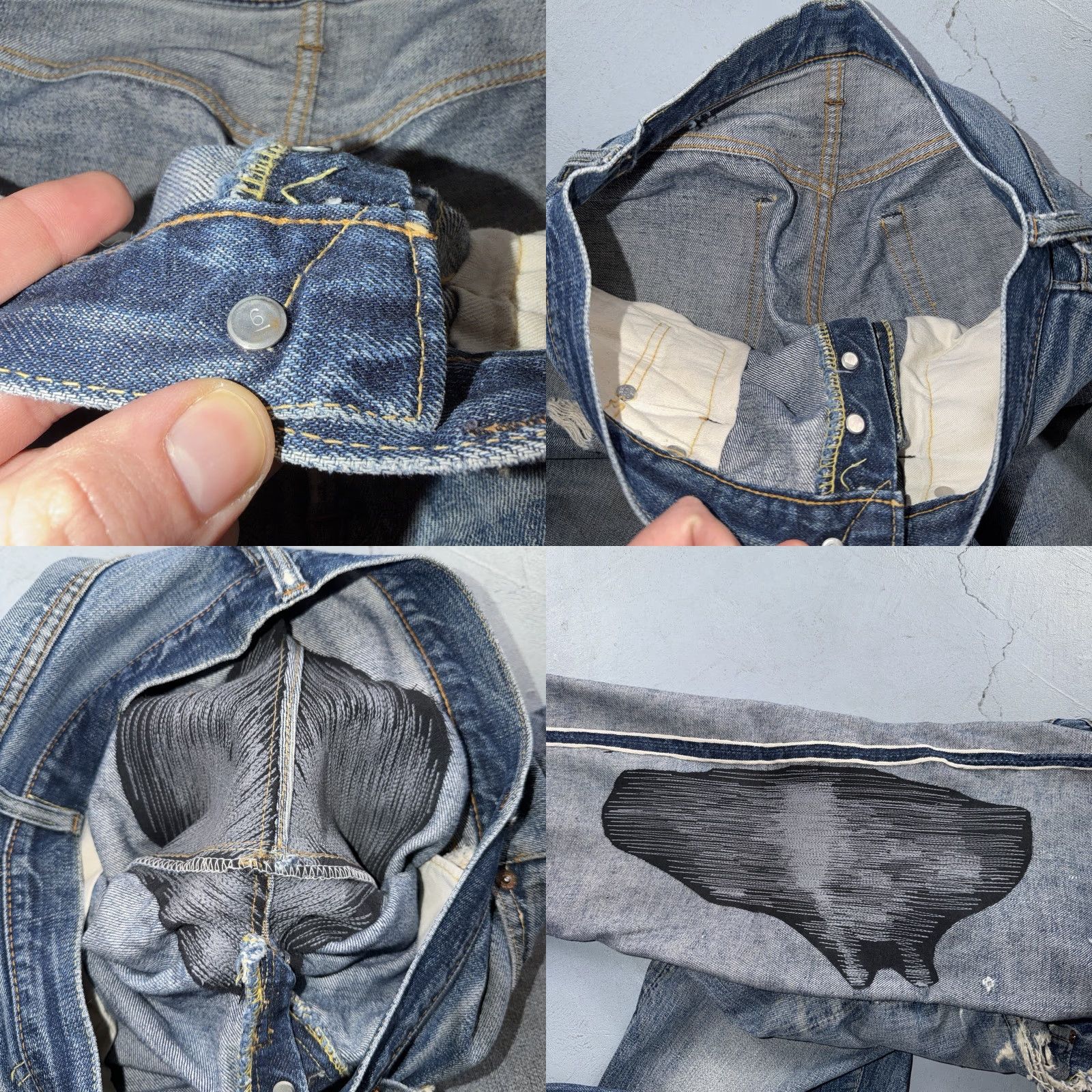 Levi's VINTAGE Levi's 501 Jeans Men 31x30 Blue Denim USA 1960s Redline Selvedge 60s 66 XX Flat Front Straight Size US 31 - 9 Thumbnail