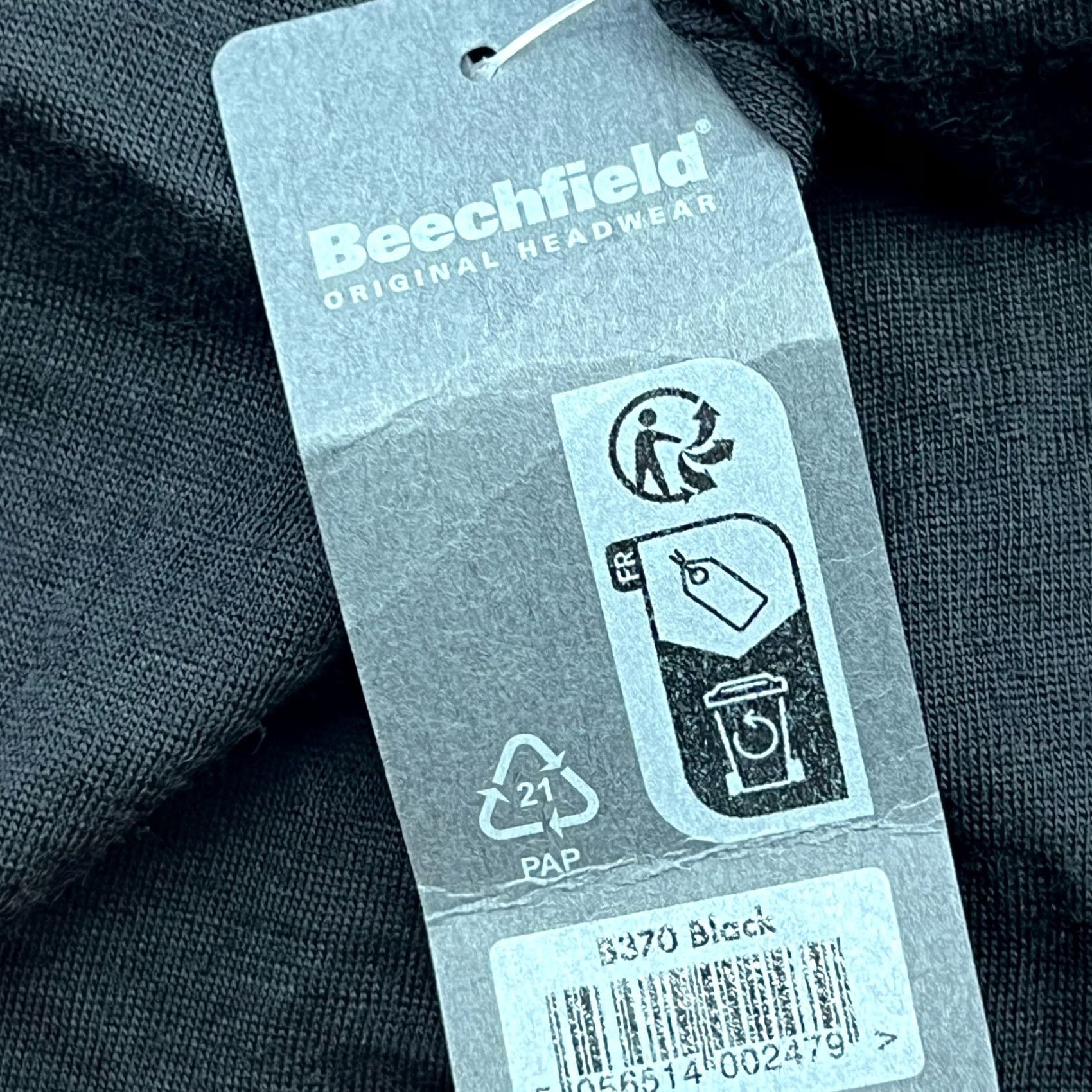 Vintage Beechfield Beanie 100% Merino Wool Hat Skull Cap Lightweight Black Stretch Soft Unisex Adults One Size Wool Beanie Hat Mens Womens Size ONE SIZE - 4 Thumbnail