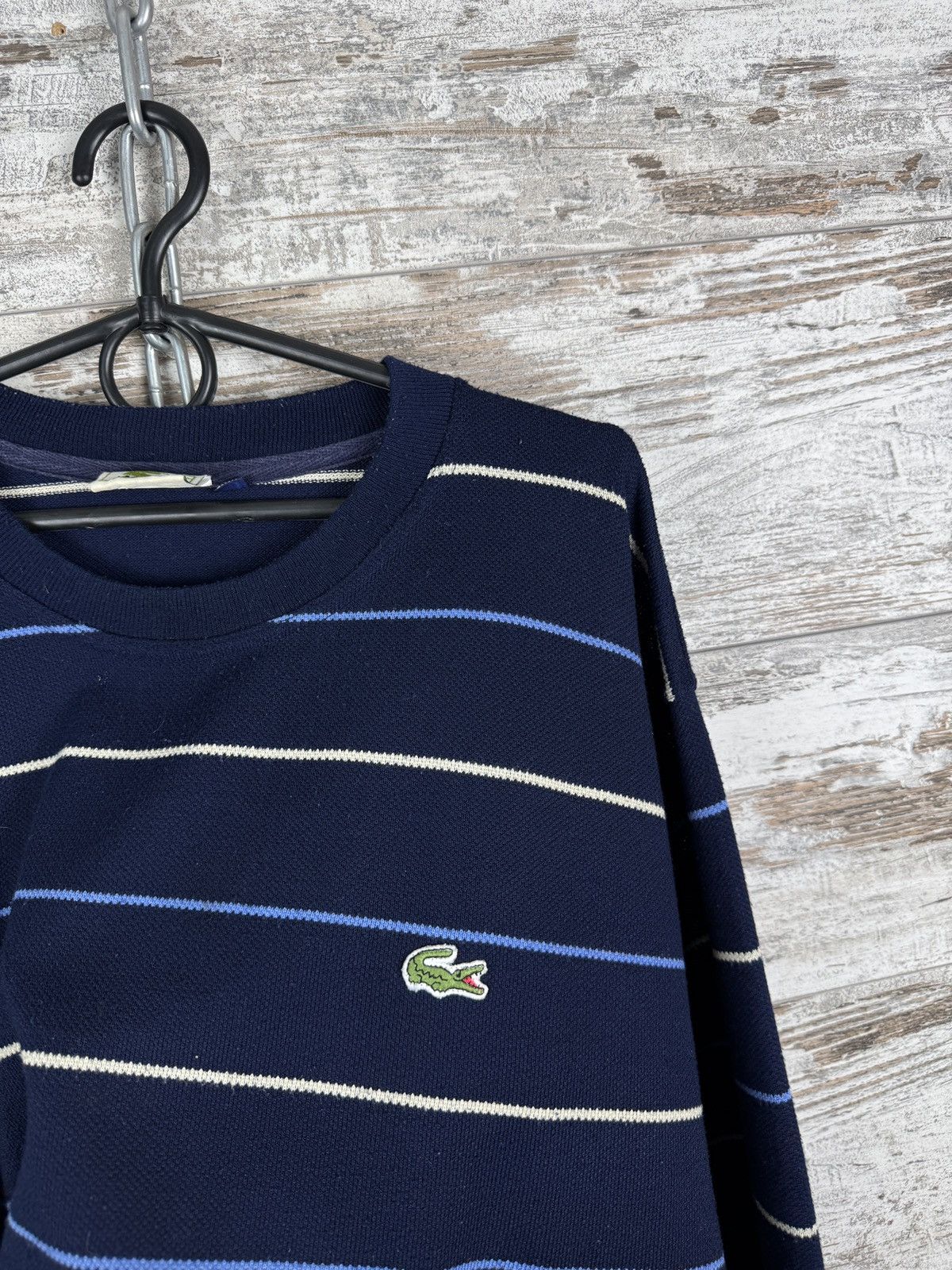 Lacoste × Vintage Mens Vintage Lacoste striped sweater luxury rare 90s jacket Size US L / EU 52-54 / 3 - 5 Thumbnail