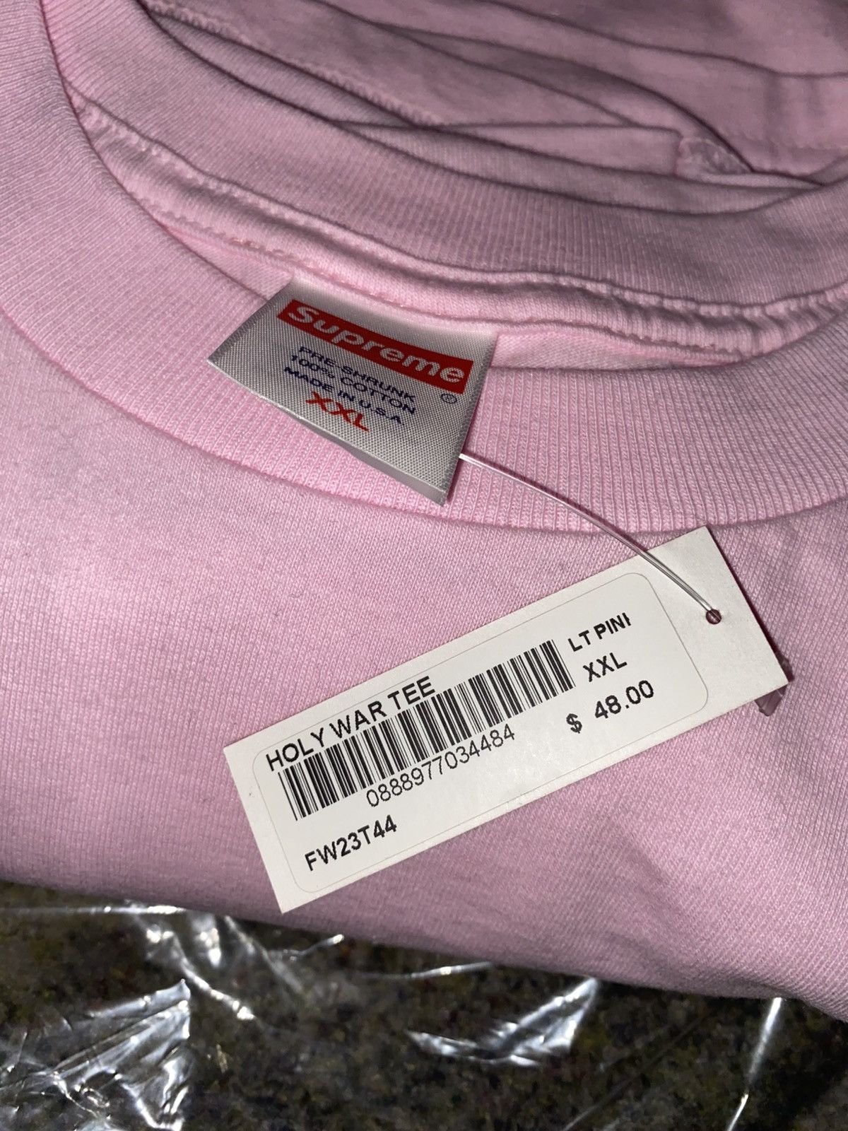 Supreme Supreme Holy War Tee Pink Size US XXL / EU 58 / 5 - 4 Thumbnail