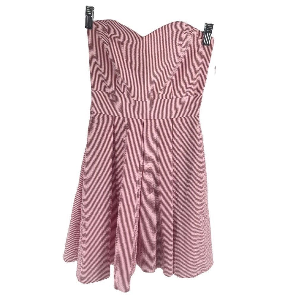 Other Lauren James Women's Strapless Dress Striped Fit Flare Mini Size XS / US 0-2 / IT 36-38 - 7 Thumbnail