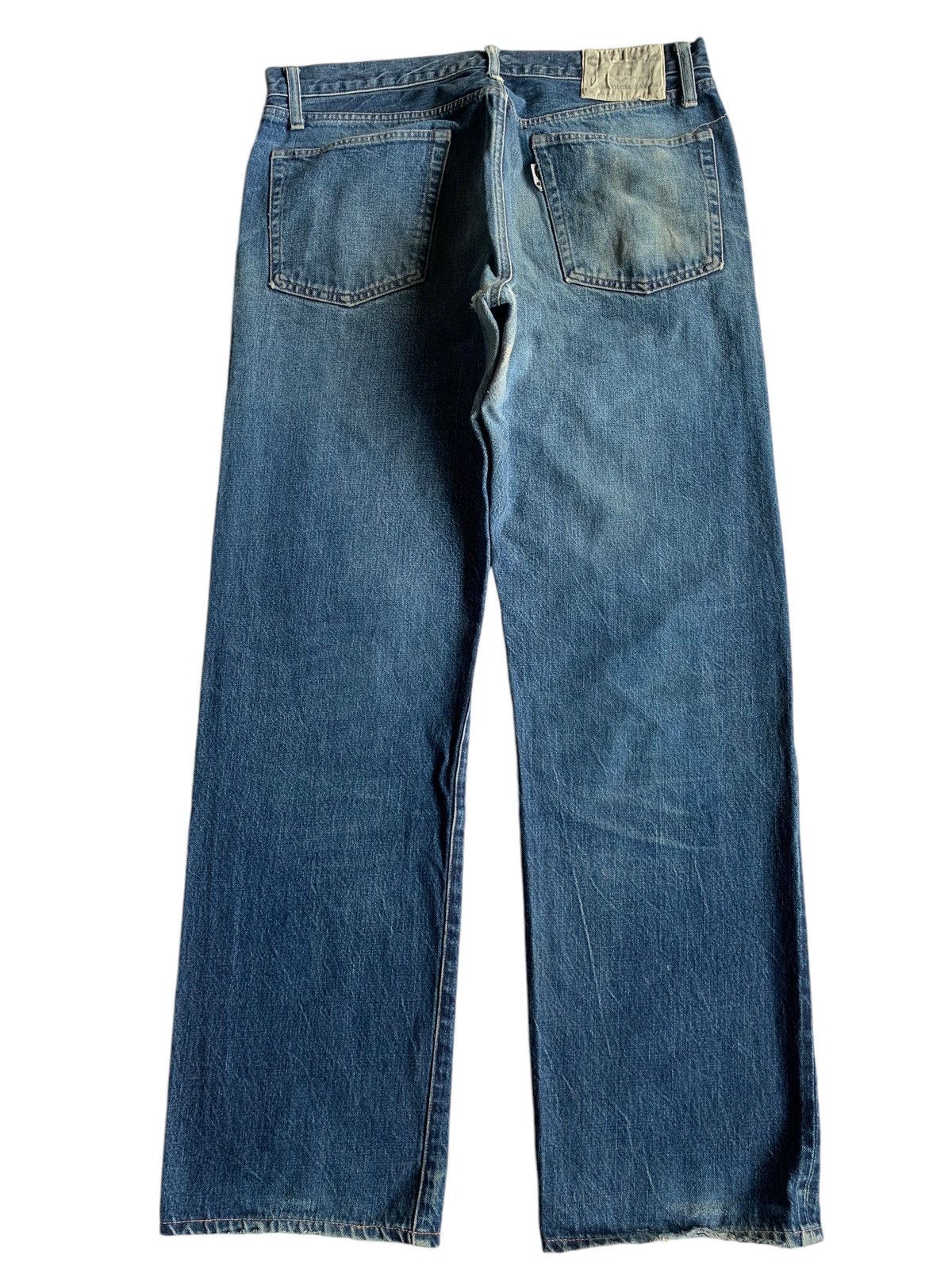 Japanese Brand × Kapital × Vintage Okura Hr Market Japanese Button Fly Selvedge Distressed Size US 34 / EU 50 - 3 Thumbnail