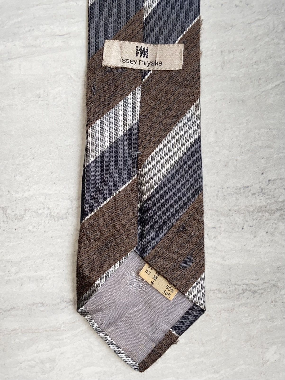 Issey Miyake IM Issey Miyake Striped Tie Size ONE SIZE - 4 Thumbnail
