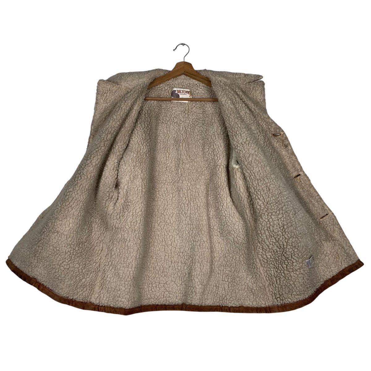 Other Vintage Silton Shearling Suede Leather Jacket Size US L / EU 52-54 / 3 - 11 Thumbnail