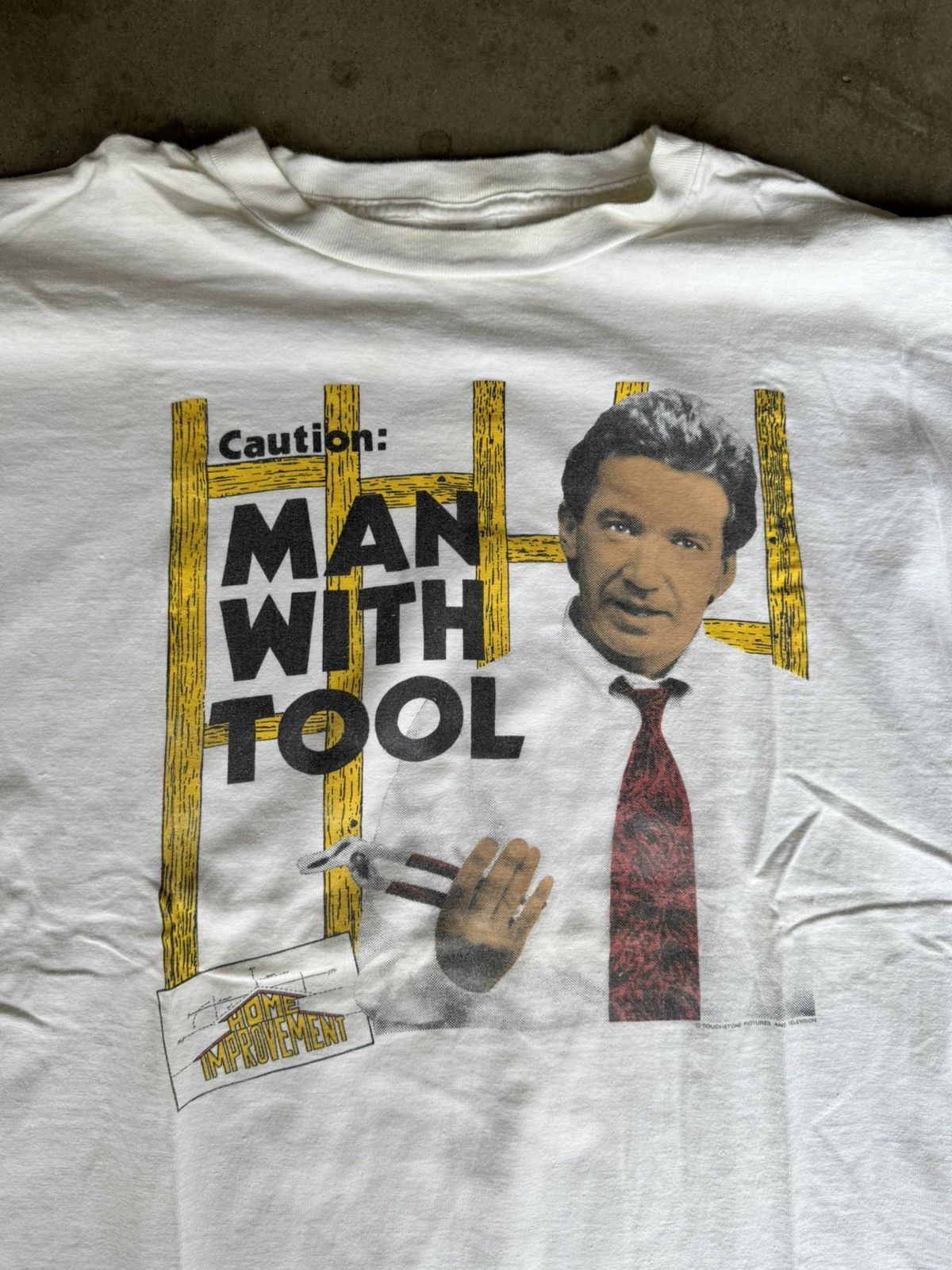 Vintage Vintage 90's Home Improvement Man With Tool Tee Shirt Size US XL / EU 56 / 4 - 2 Thumbnail