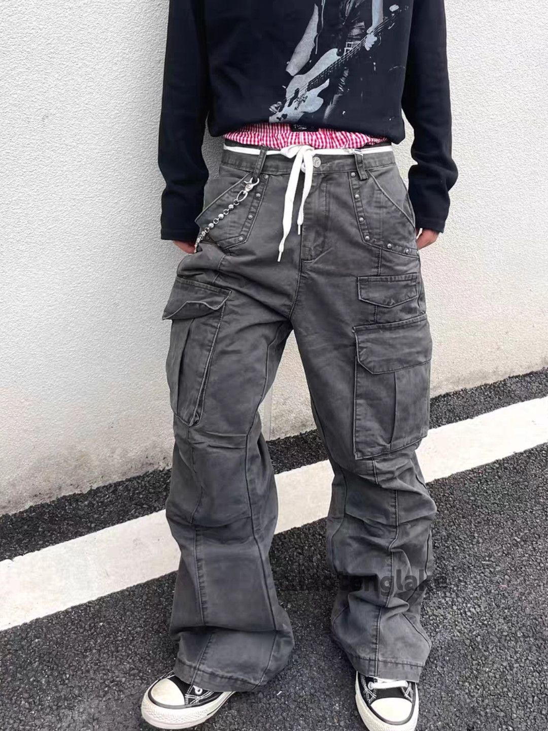Vintage Unisex washed faded utility punk yuppie grunge pants Size US 33 - 8 Thumbnail