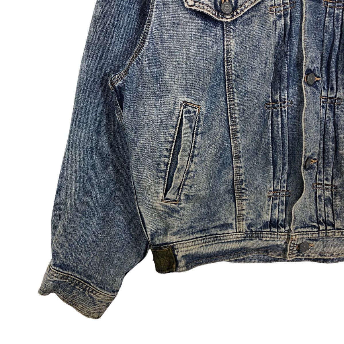 Vintage 🔥80s Vintage Edwin Denim Jacket Union Made Biker Racer Wear Size US L / EU 52-54 / 3 - 3 Thumbnail