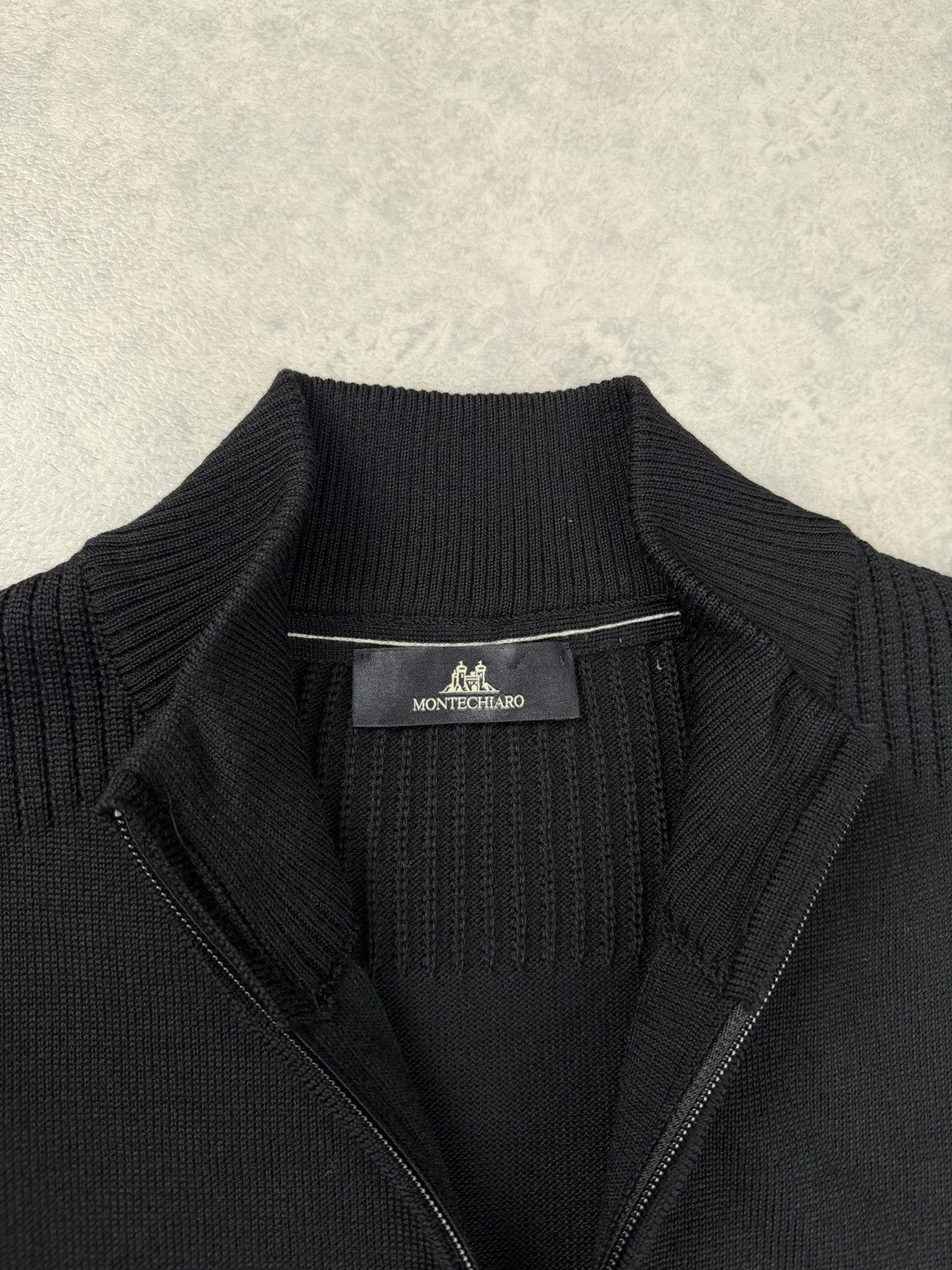 Other Montechiaro Merino Wool Zip Knit Vest Black Size 48 Size US M / EU 48-50 / 2 - 5 Thumbnail
