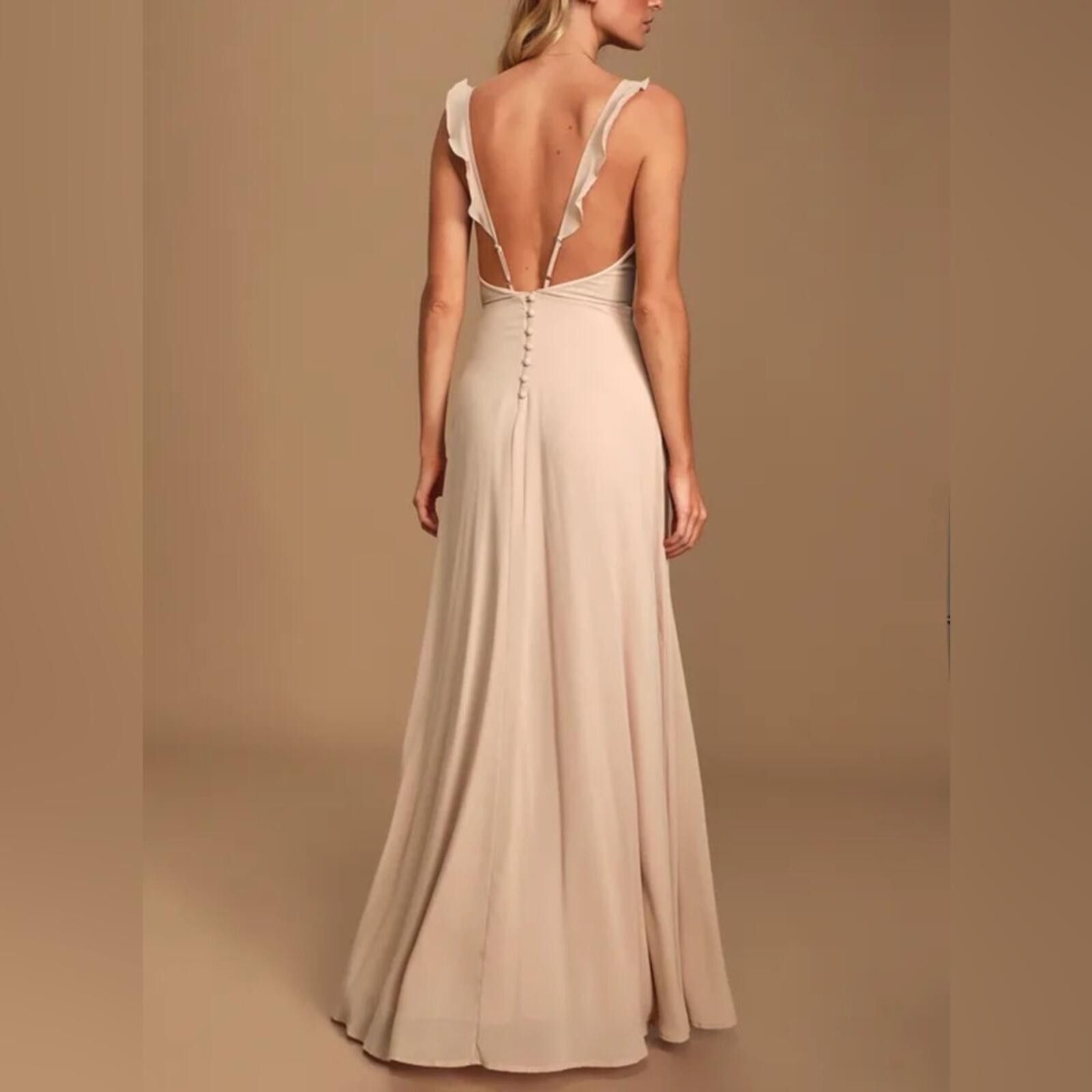 Lulus Lulus / Meteoric Rise Blush Maxi Dress / small / blush pink Size S / US 4 / IT 40 - 1 Thumbnail