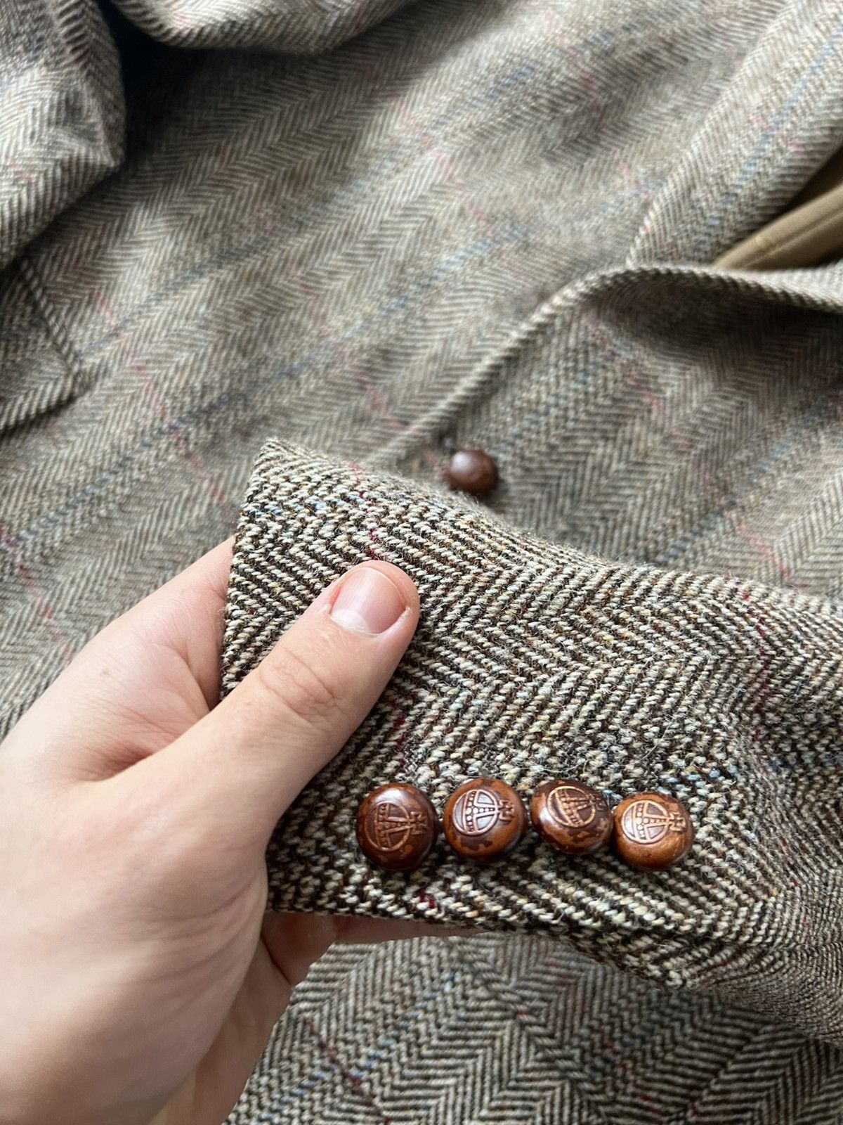 Harris Tweed ‼️Vintage Harris Tweed x Barutti Prime Collection Wool Blazer Size 42S - 8 Thumbnail