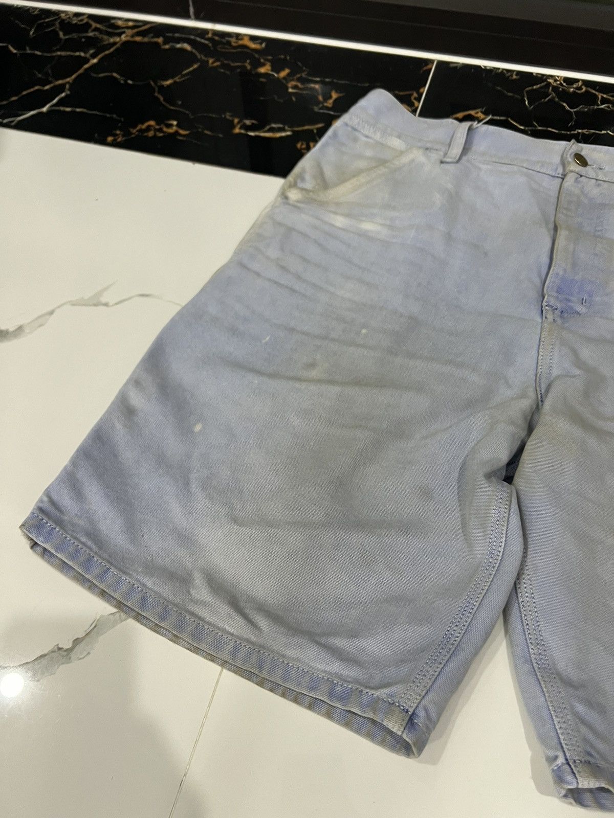 Carhartt × Vintage 90’s CARHARTT SINGLE KNEE SHORTS DISTRESSED SHORTS Y2K Size US 34 / EU 50 - 4 Thumbnail