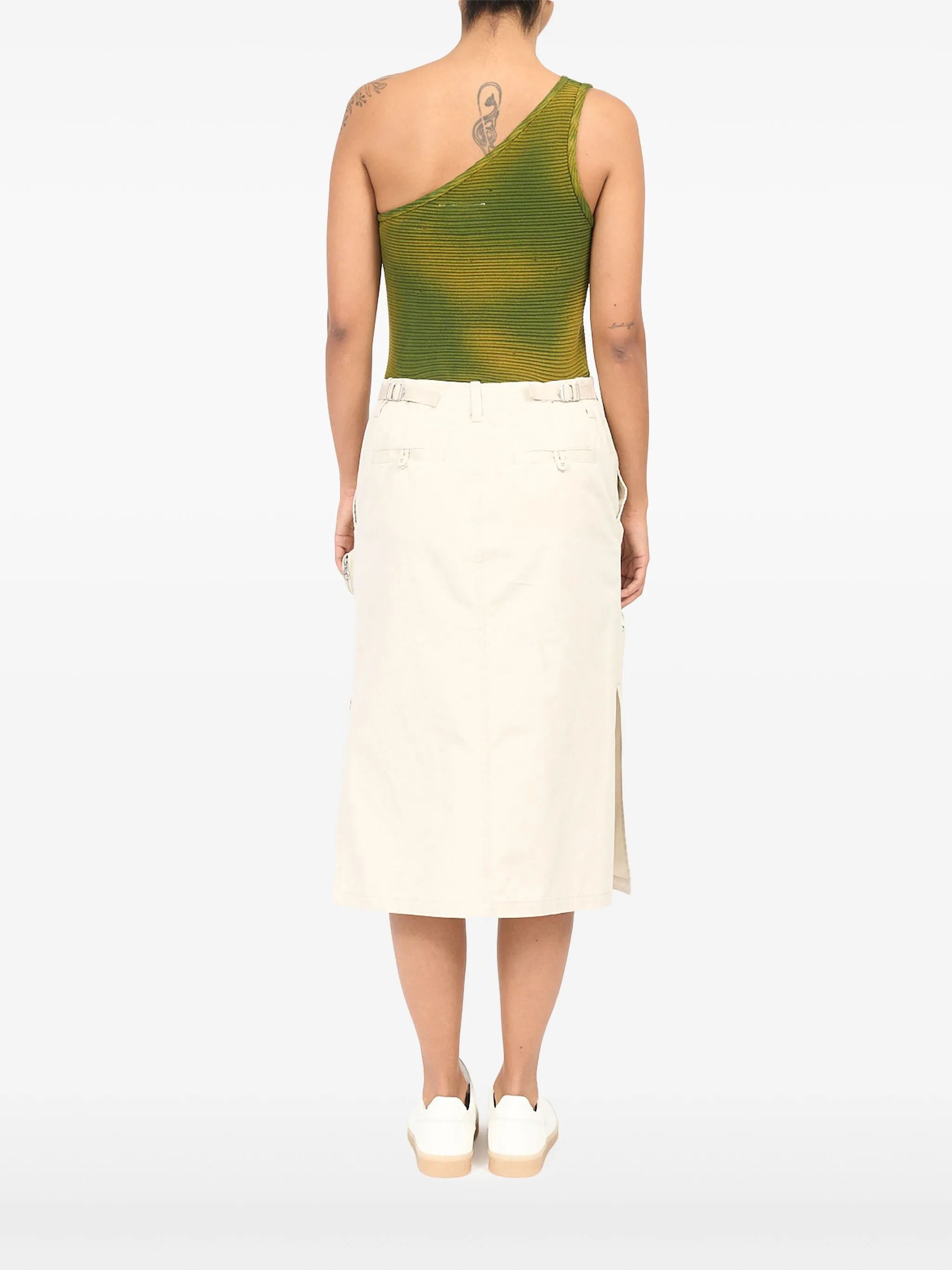 Maison Margiela oc11z0925 Cargo Midi Skirt in White Size 26" / US 2 / IT 38 - 4 Thumbnail