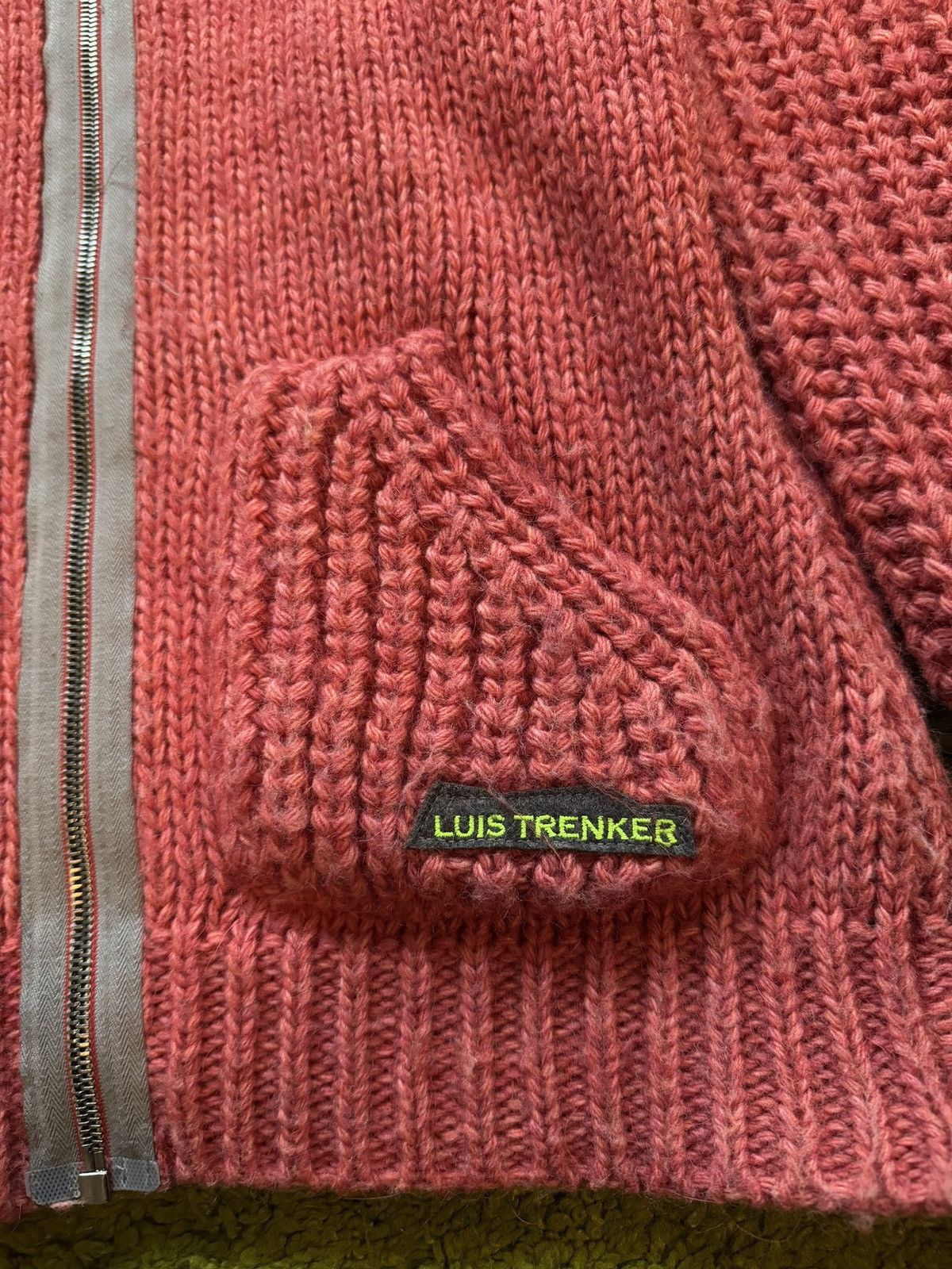Designer Luis Trenker alpaca wool blend pink zip sweater Size S / US 4 / IT 40 - 4 Thumbnail