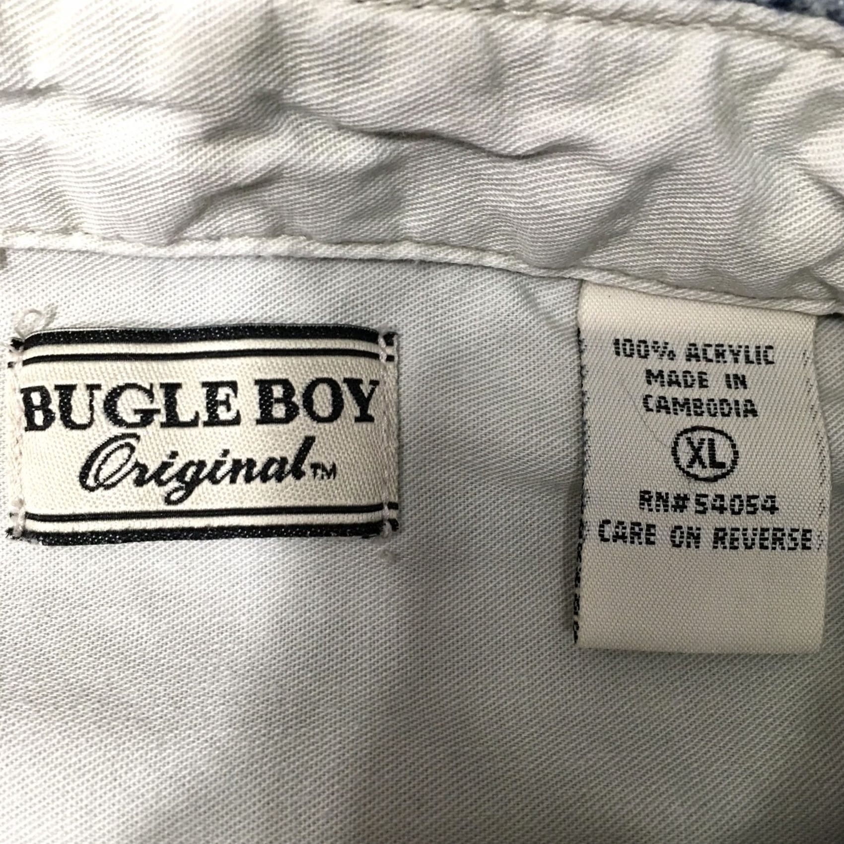 Bugle Boy VINTAGE Bugle Boy Shirt L Blue Plaid Long Sleeve with Pocket Size US L / EU 52-54 / 3 - 3 Thumbnail