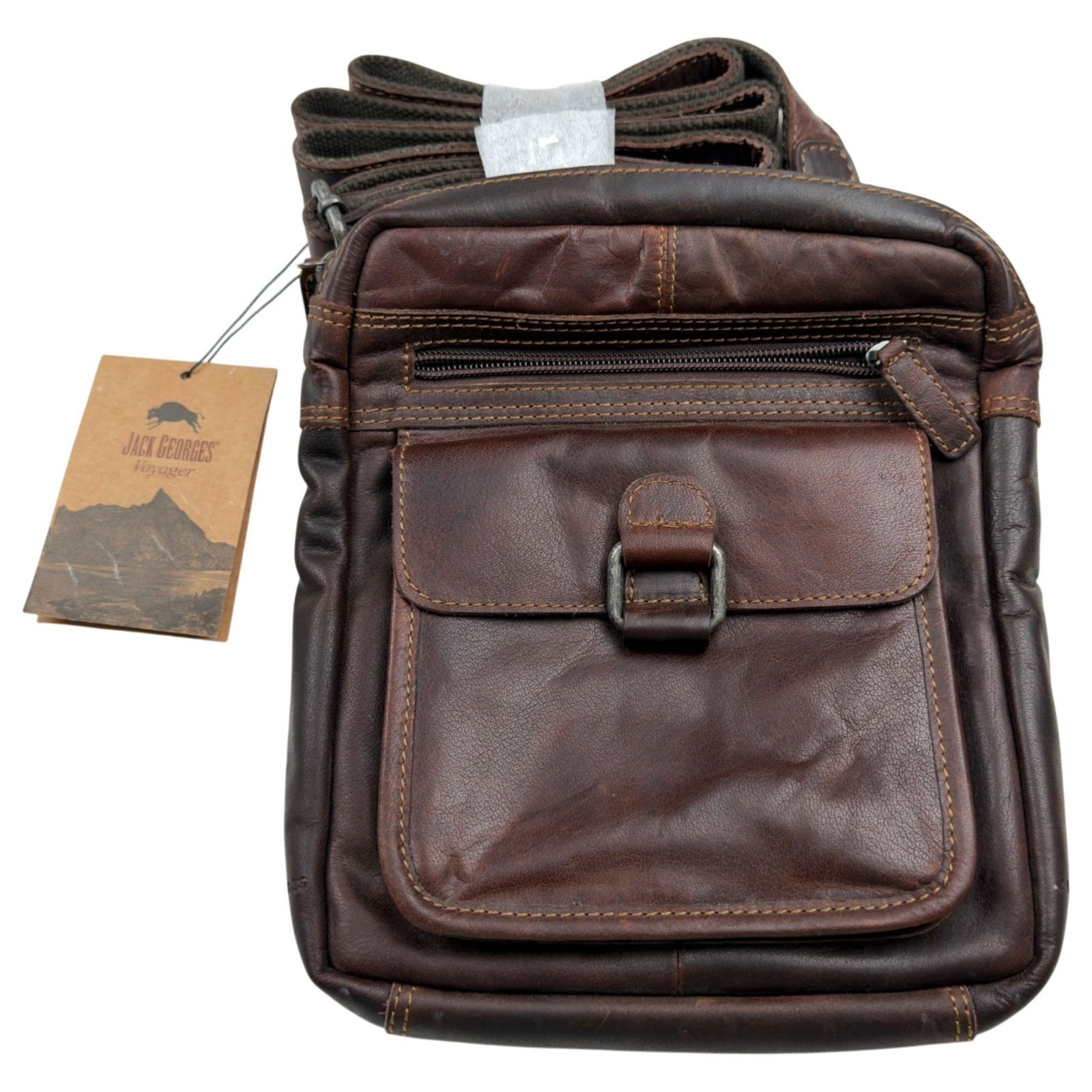 Jack Georges Jack Georges Voyager Buffalo Leather Slim Crossbody 7204 Size ONE SIZE - 2 Thumbnail