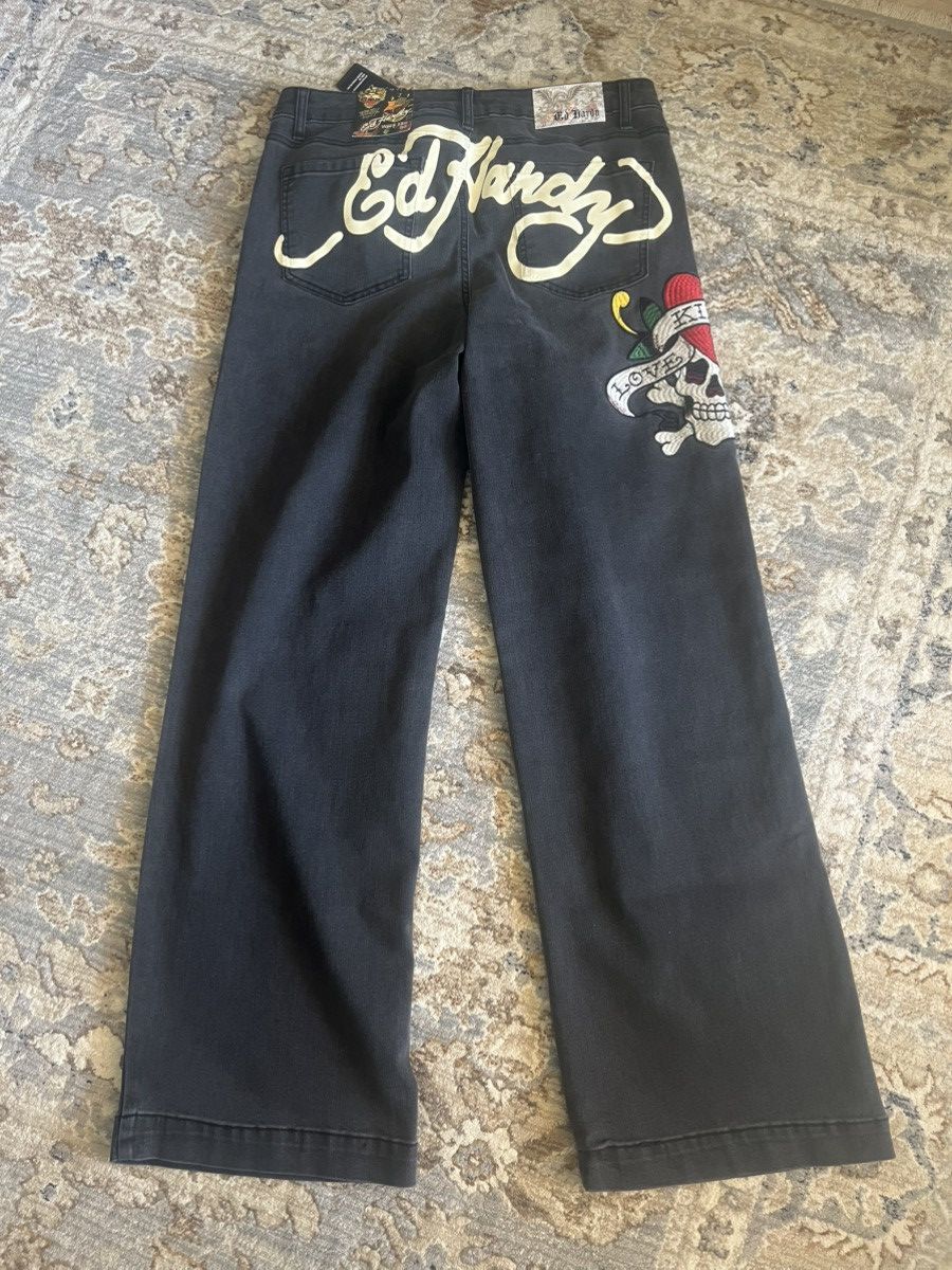 Ed Hardy BLACK ED HARDY BAGGY GRAPHIC JEANS NWT 30x32 Size US 30 / EU 46 - 1 Thumbnail