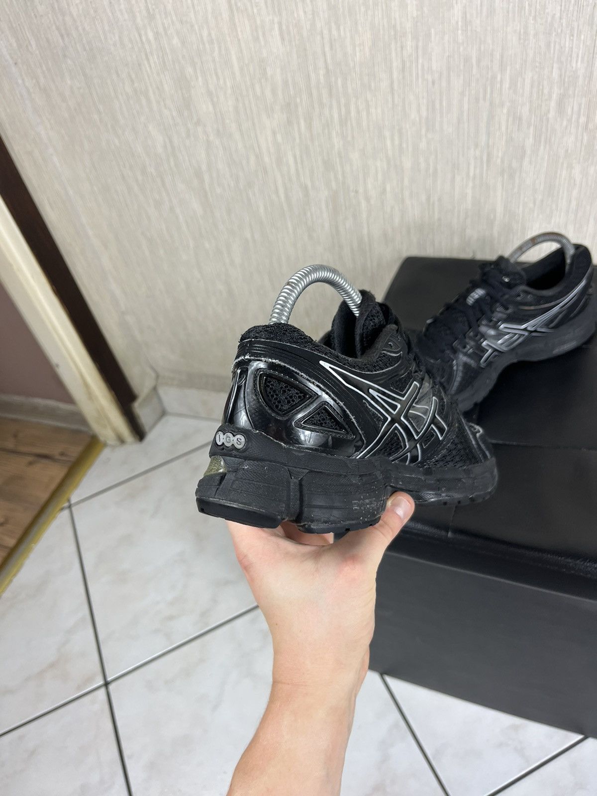 Asics × Vintage Vintage Asics gel-kayano 19 black silver mesh sneakers shoes Size US 7 / EU 40 - 18 Thumbnail