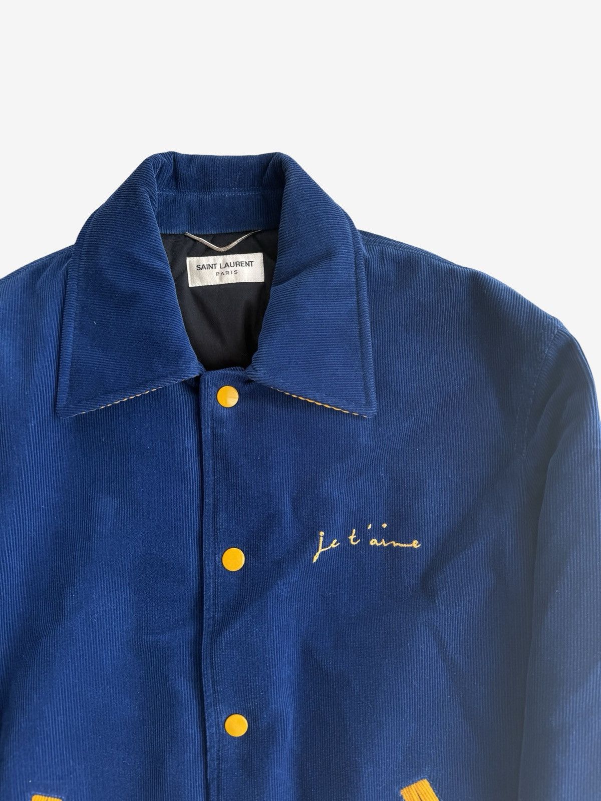 Saint Laurent Paris Saint Laurent Je T'Aime Corduroy Teddy Jacket Sz. 50 Size US M / EU 48-50 / 2 - 3 Thumbnail
