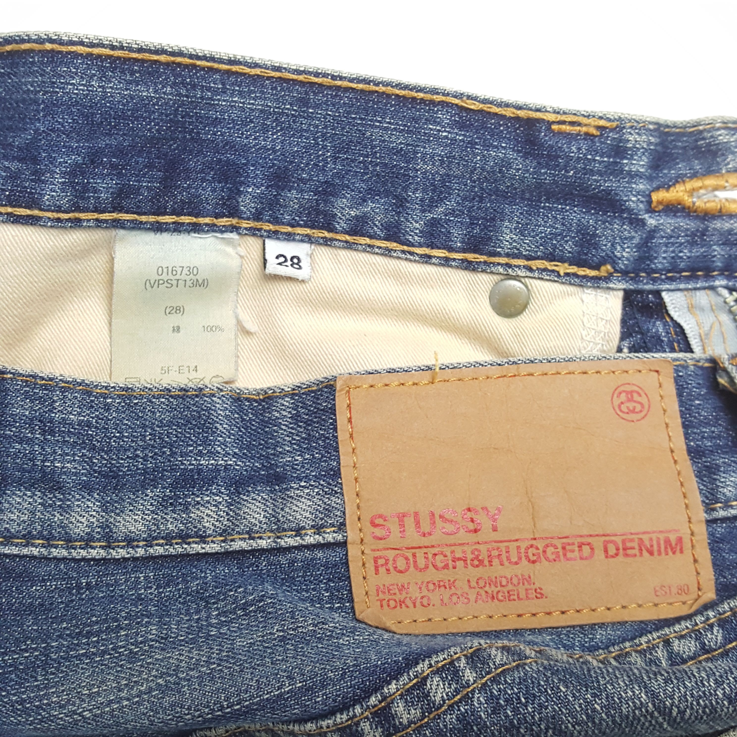 Stussy × Vintage Vintage STUSSY Streetwear Skateboard Style Big Logo Jeans Size US 30 / EU 46 - 14 Thumbnail