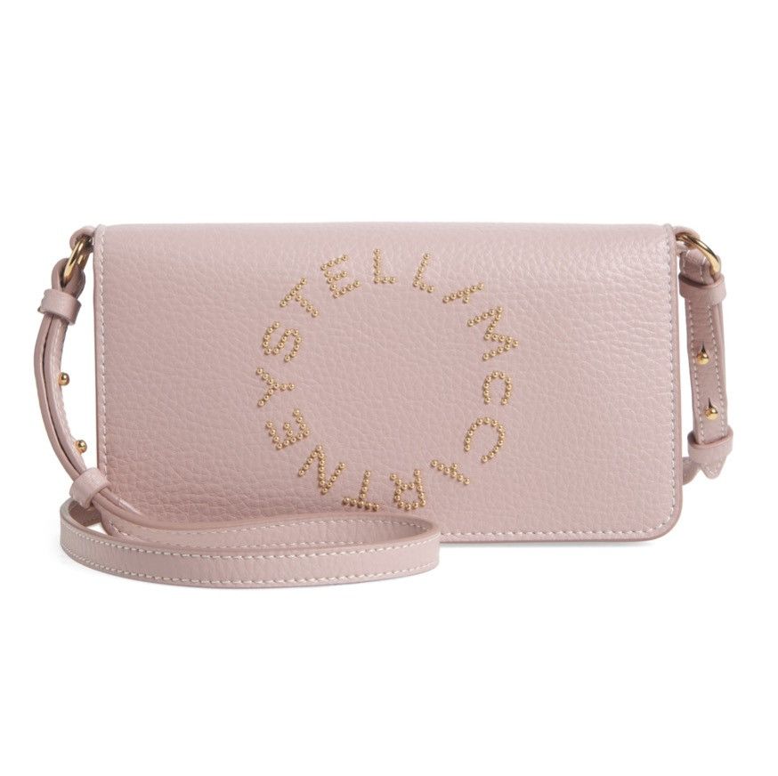 Stella McCartney Stella McCartney Mini Logo Faux Leather Crossbody Pale Mauve Size ONE SIZE - 1 Thumbnail
