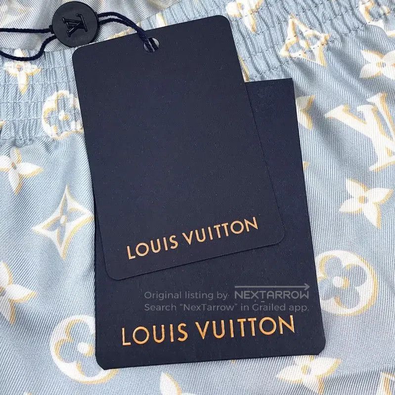 Louis Vuitton Louis Vuitton Blue Silk Women's Shorts . Size 28" / US 6 / IT 42 - 8 Thumbnail